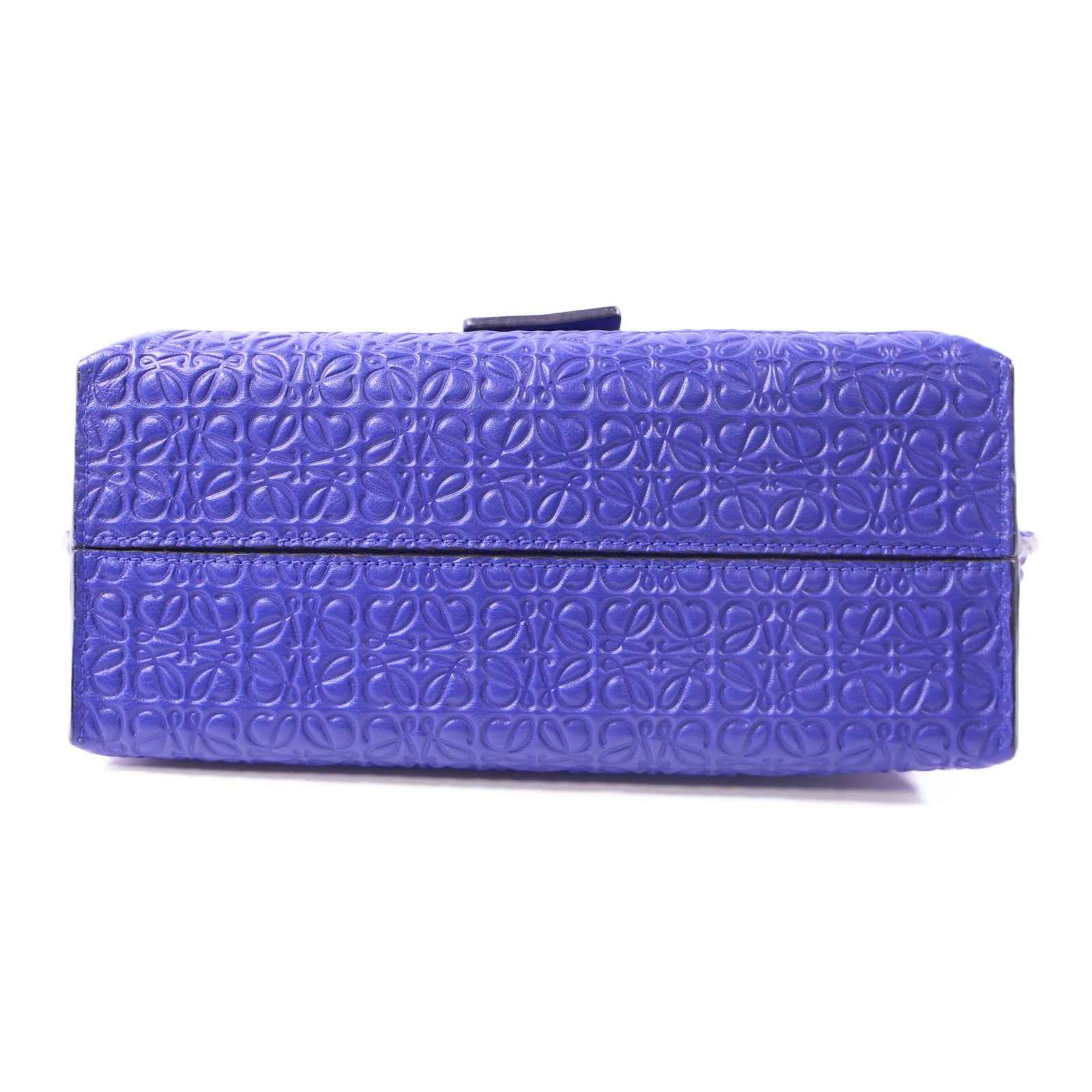 LOEWE 牛皮皮革Shoulder Bag金扣肩背袋藍色