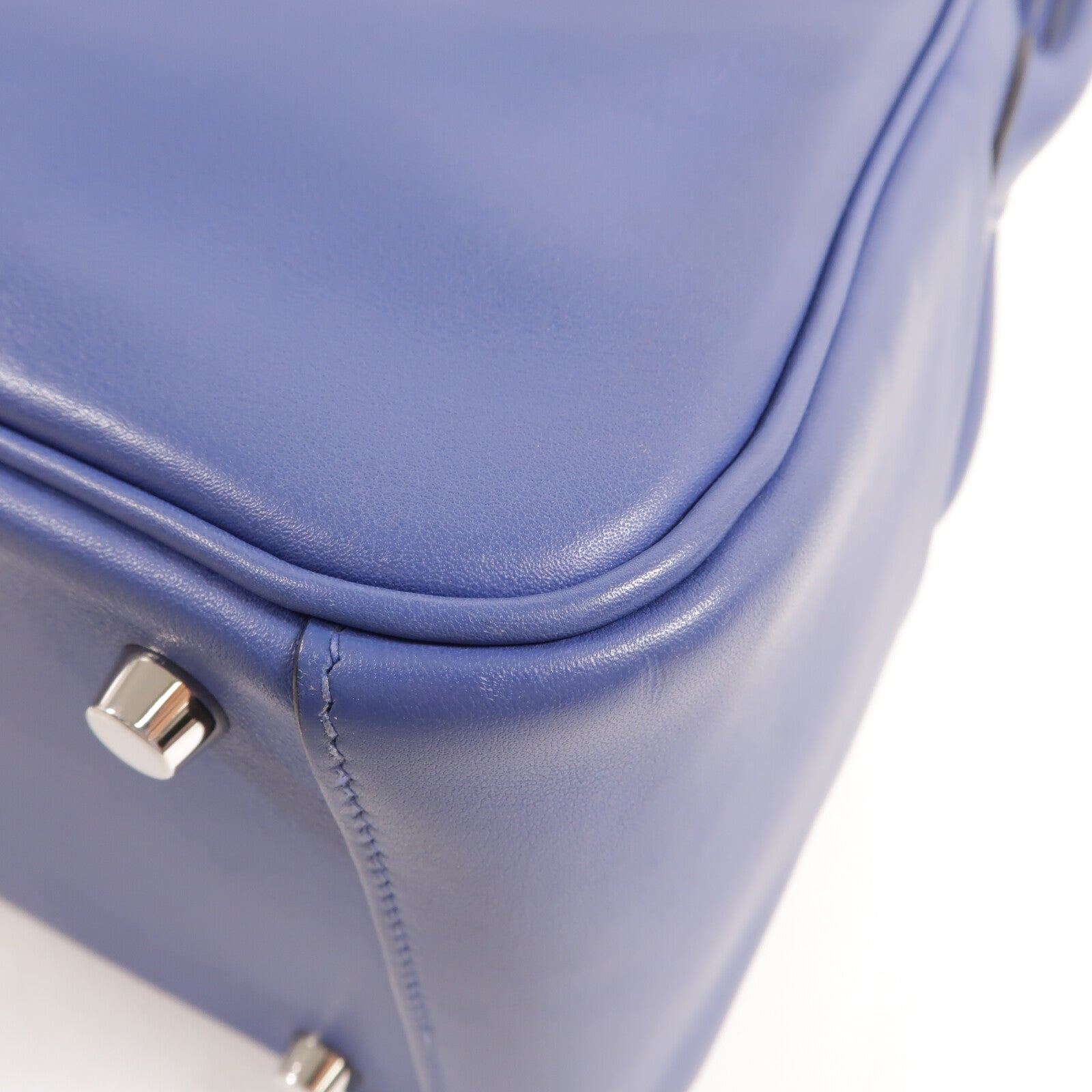 HERMES Swift皮革Lindy 26手挽肩背兩用袋Bleu Brighton