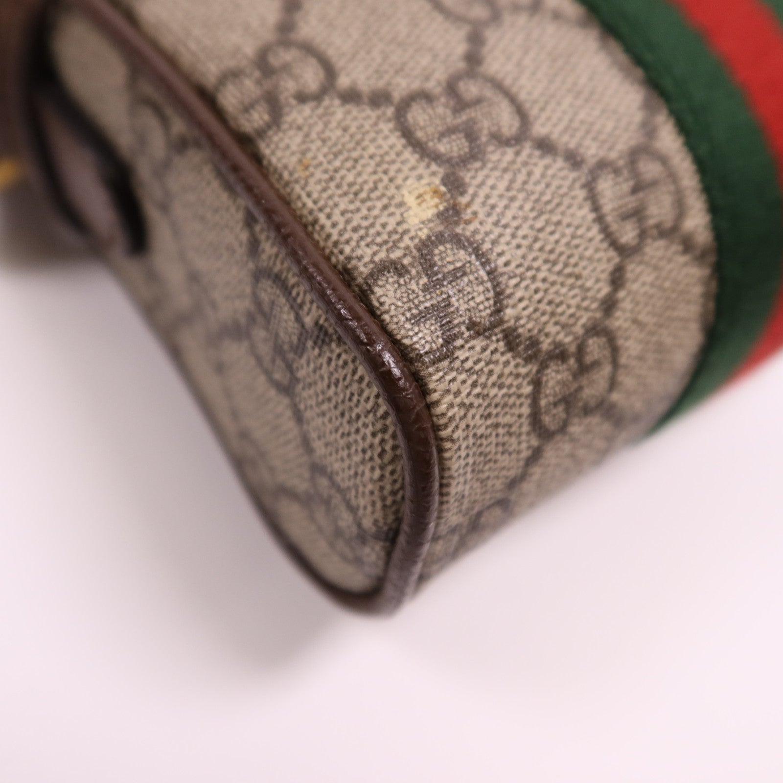 GUCCI 塗層帆布Shoulder Bag金扣肩背袋