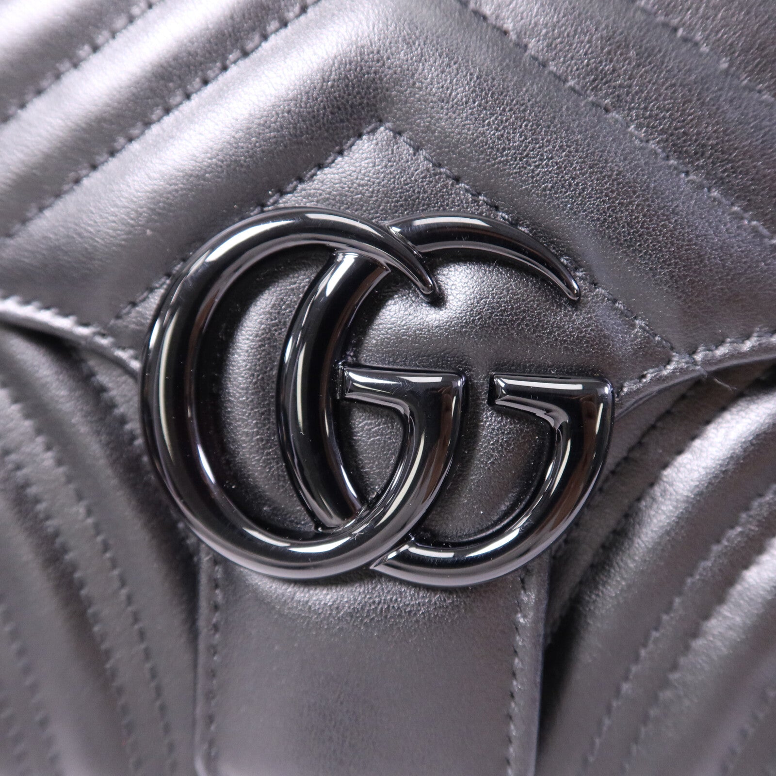 GUCCI 牛皮皮革GG Marmont鏈帶肩背袋