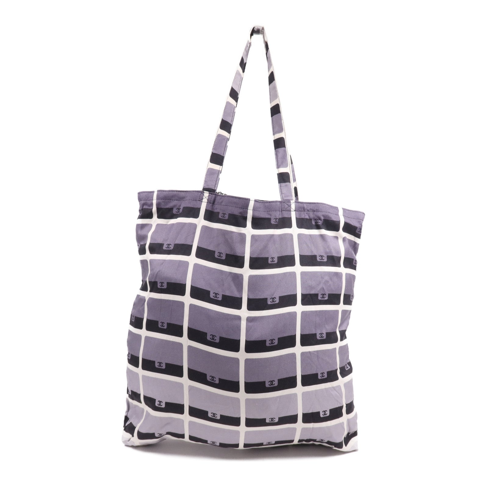 CHANEL 帆布Tote Bag銀扣手挽袋