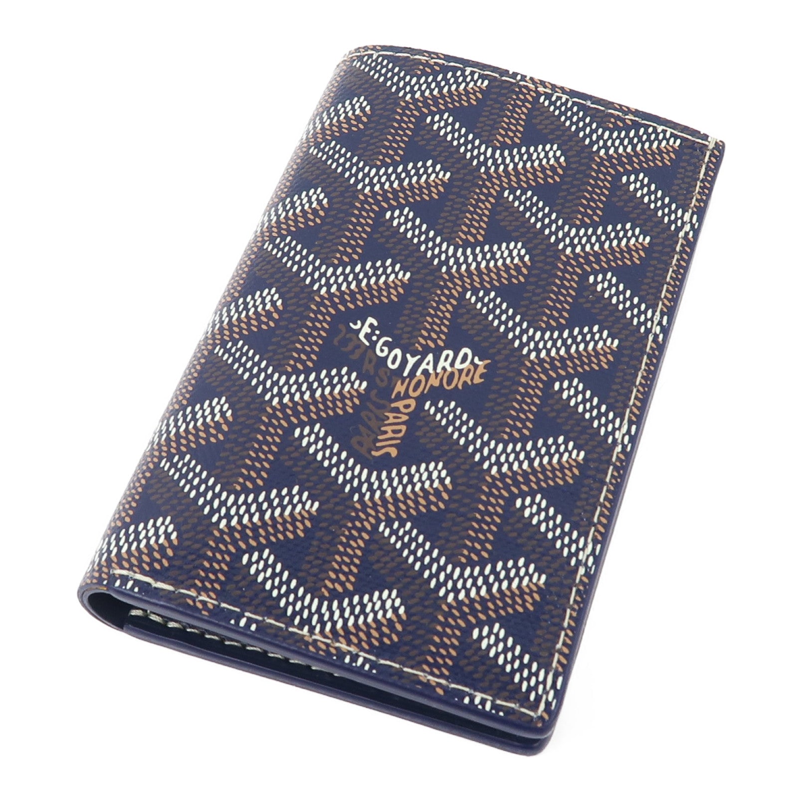 GOYARD 塗層帆布ST Pierre卡片套藍色