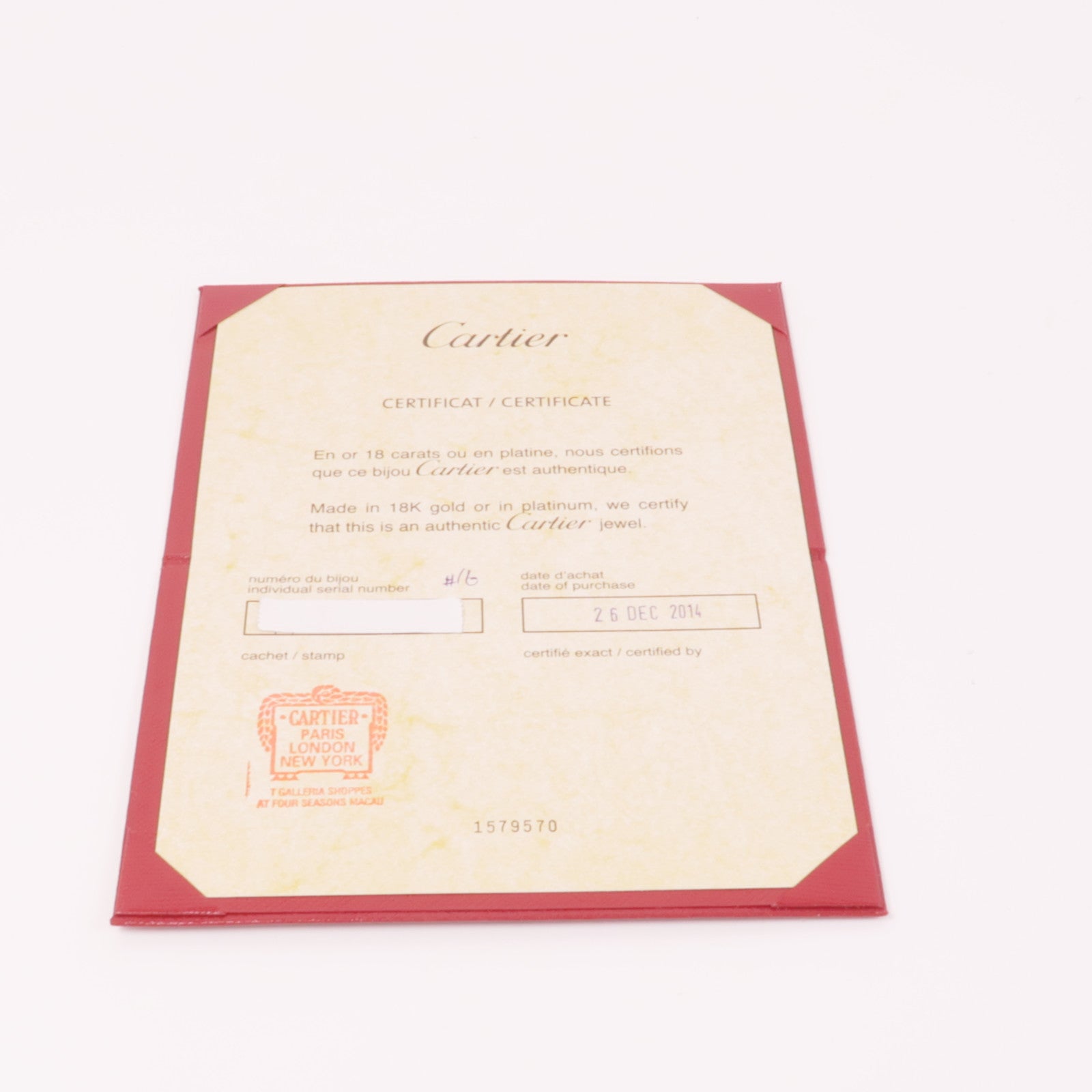 CARTIER 18K玫瑰金Love Bangle MM手鐲Cartier#16