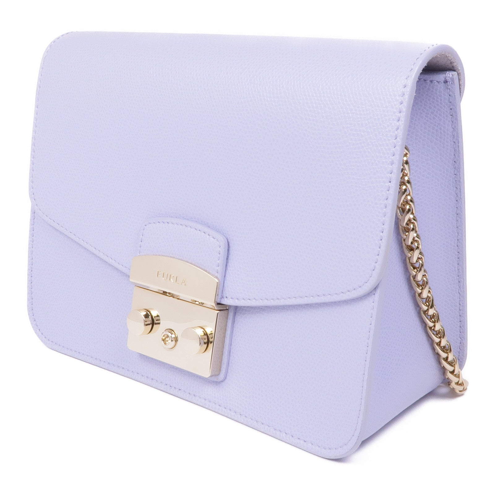 Furla 牛皮皮革Shoulder Bag金扣肩背袋