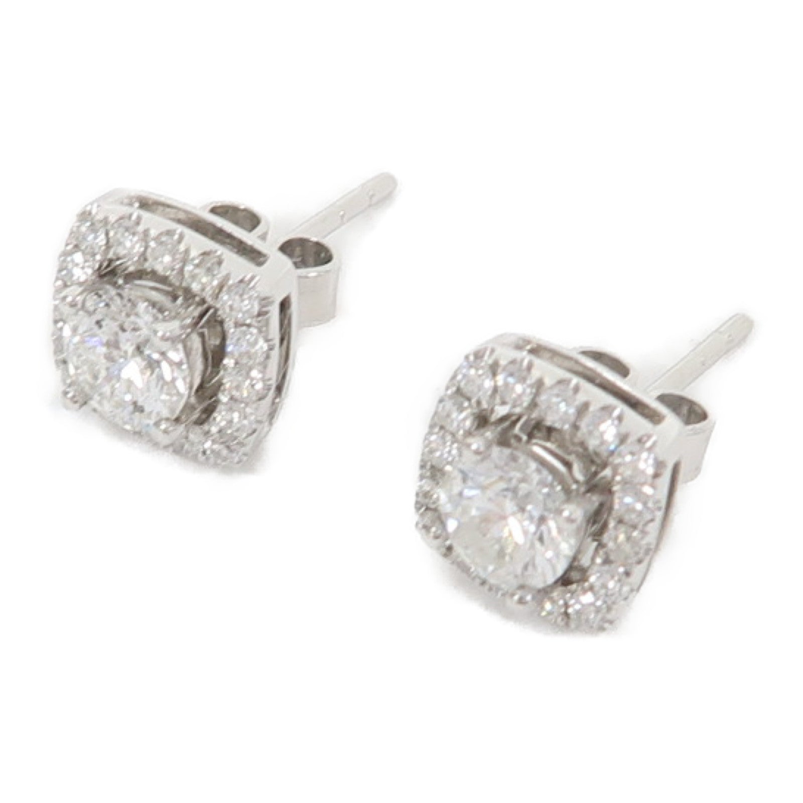 JEWELRY 18K白金Diamond 2.4g 0.31ct鑽石/0.30ct鑽石/0.142ct鑽石耳環