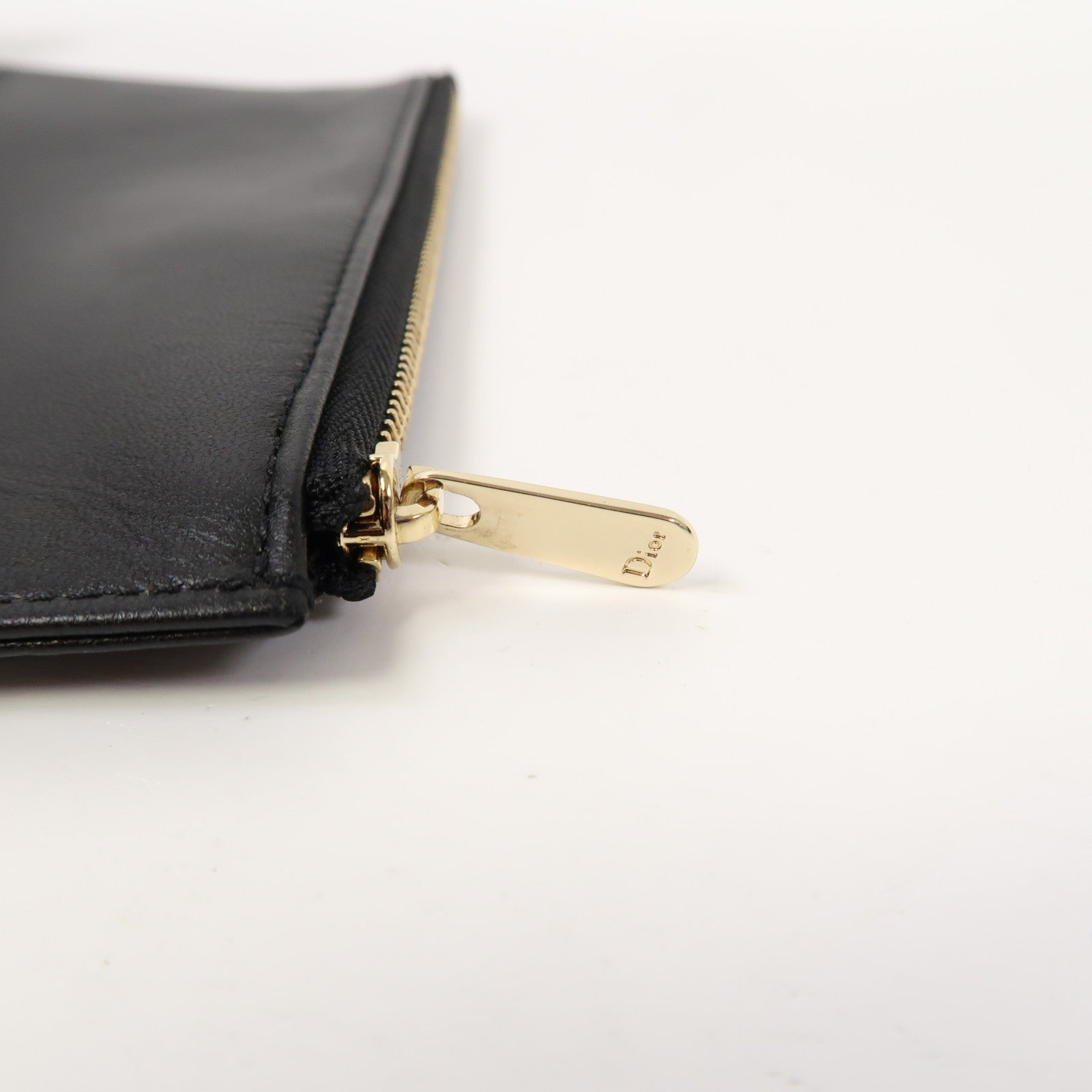 Dior 牛皮皮革Chain Shoulder金扣鏈帶肩背袋黑色