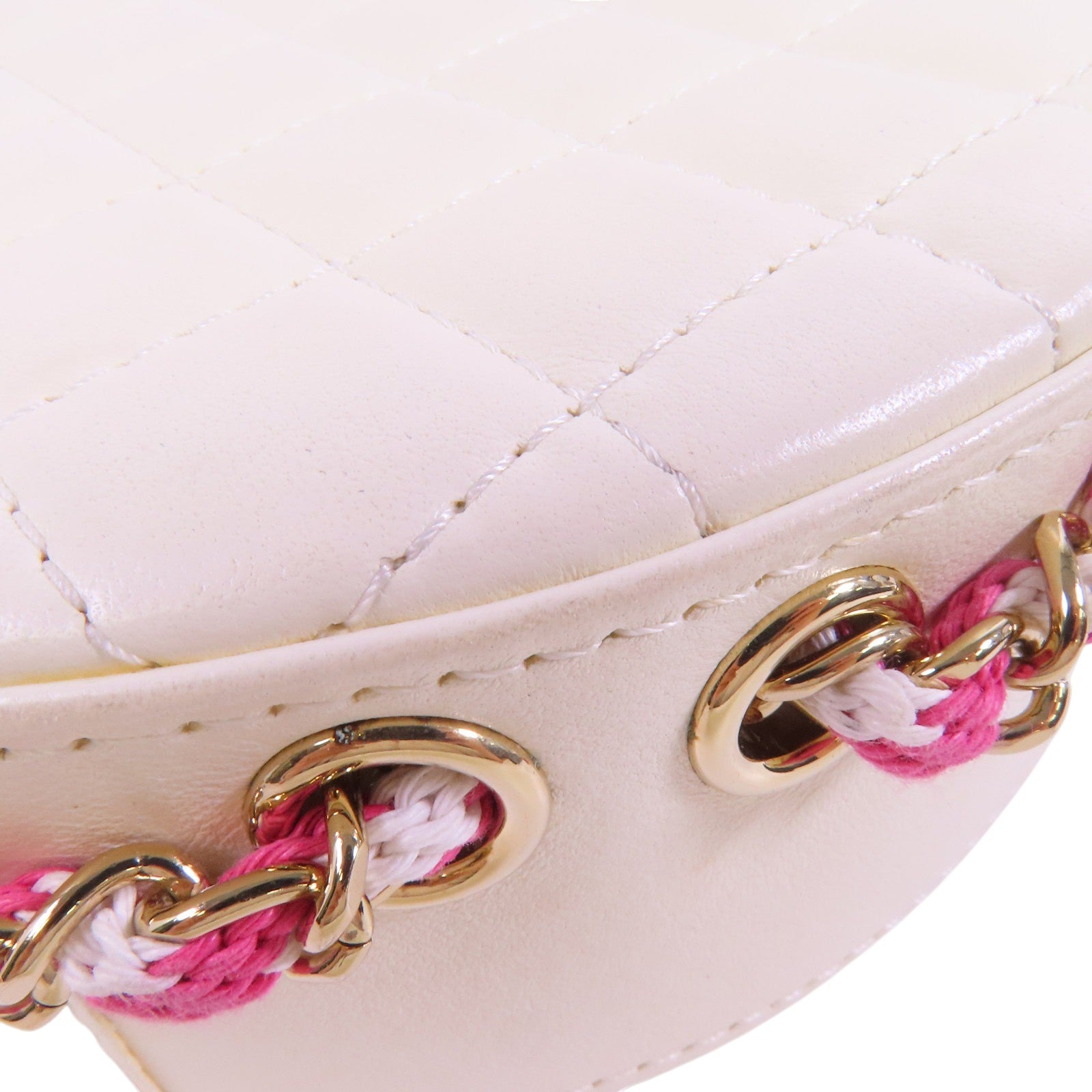 CHANEL 羊皮皮革Chain Shoulder金扣鏈帶肩背袋