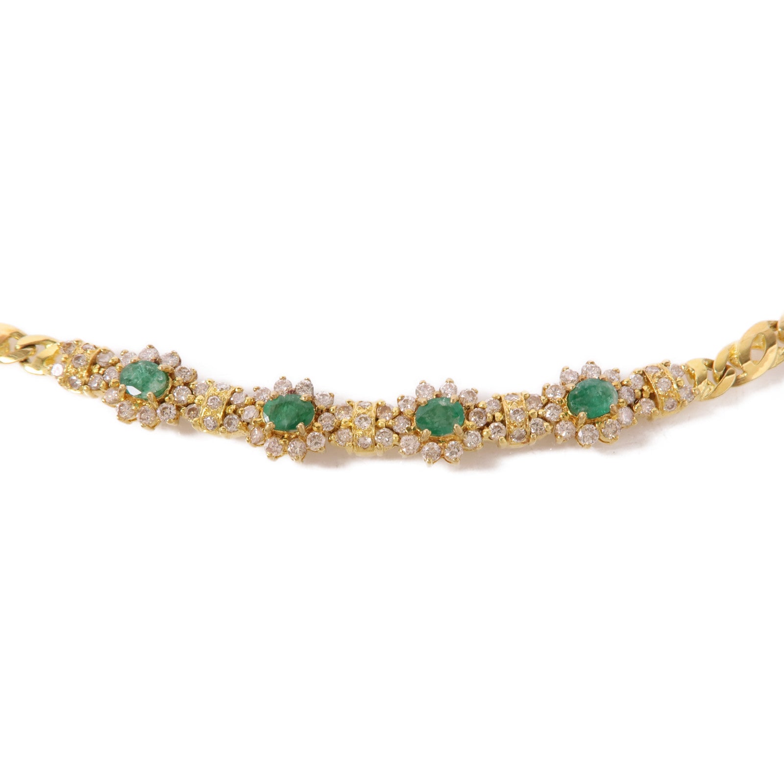 JEWELRY 18K黃金Emerald/Diamond Bracelet綠寶石/鑽石手鏈