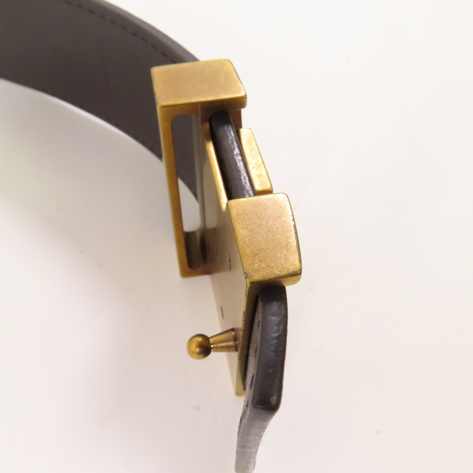 LOUIS VUITTON 牛皮皮革S.T. LV Initials皮帶