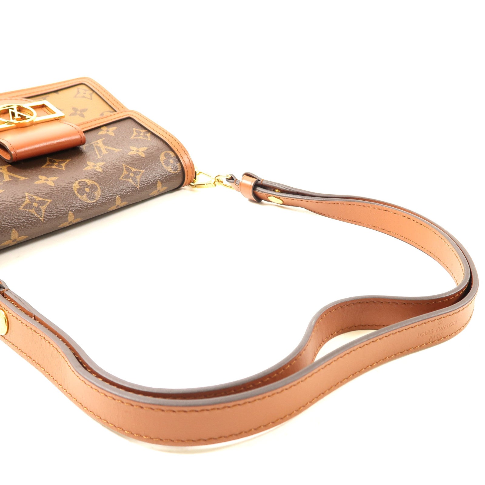 LOUIS VUITTON 【激減優惠】Monogram Dauphine金扣肩背袋啡色