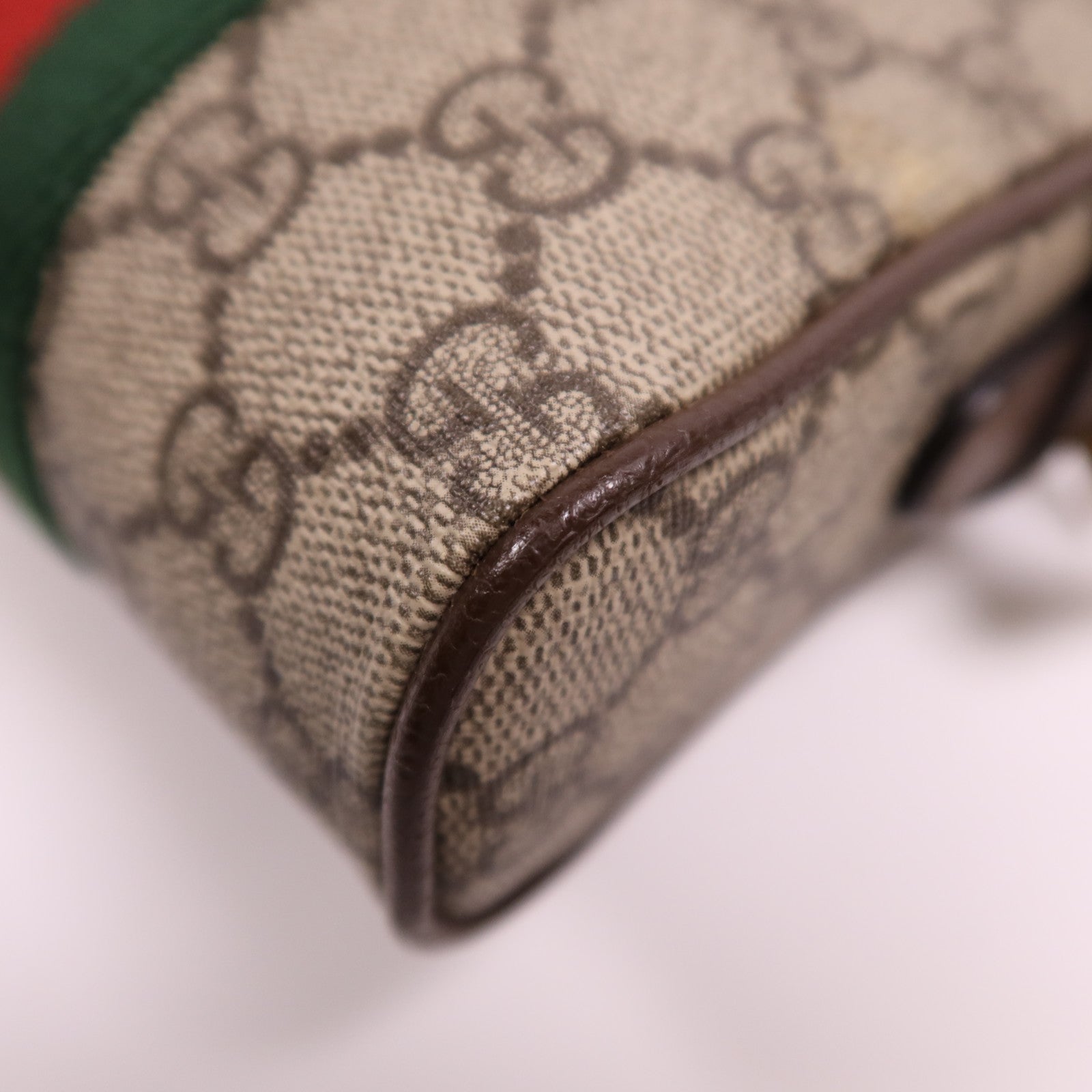 GUCCI 塗層帆布Shoulder Bag金扣肩背袋