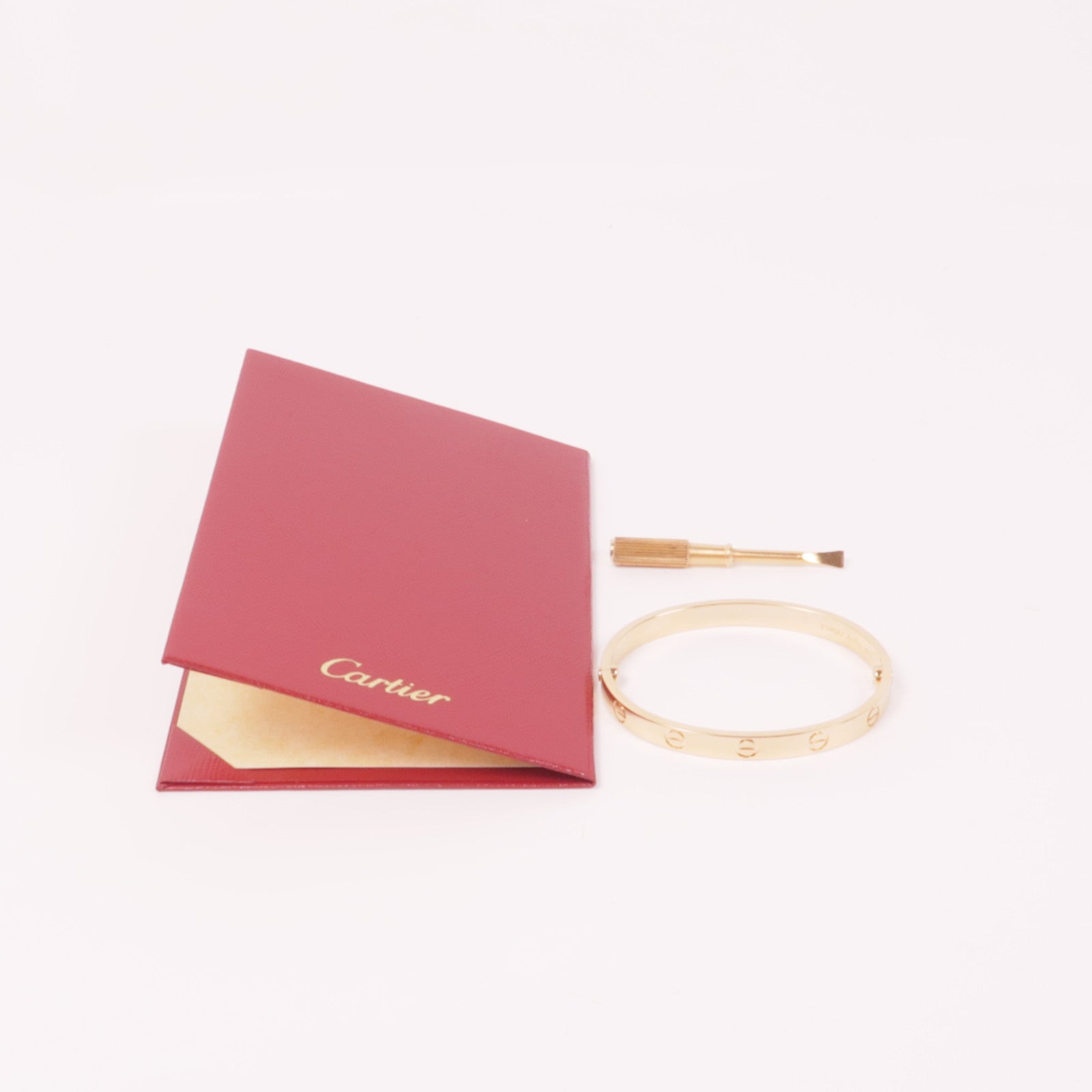 CARTIER 18K玫瑰金Love Bangle MM手鐲Cartier#16