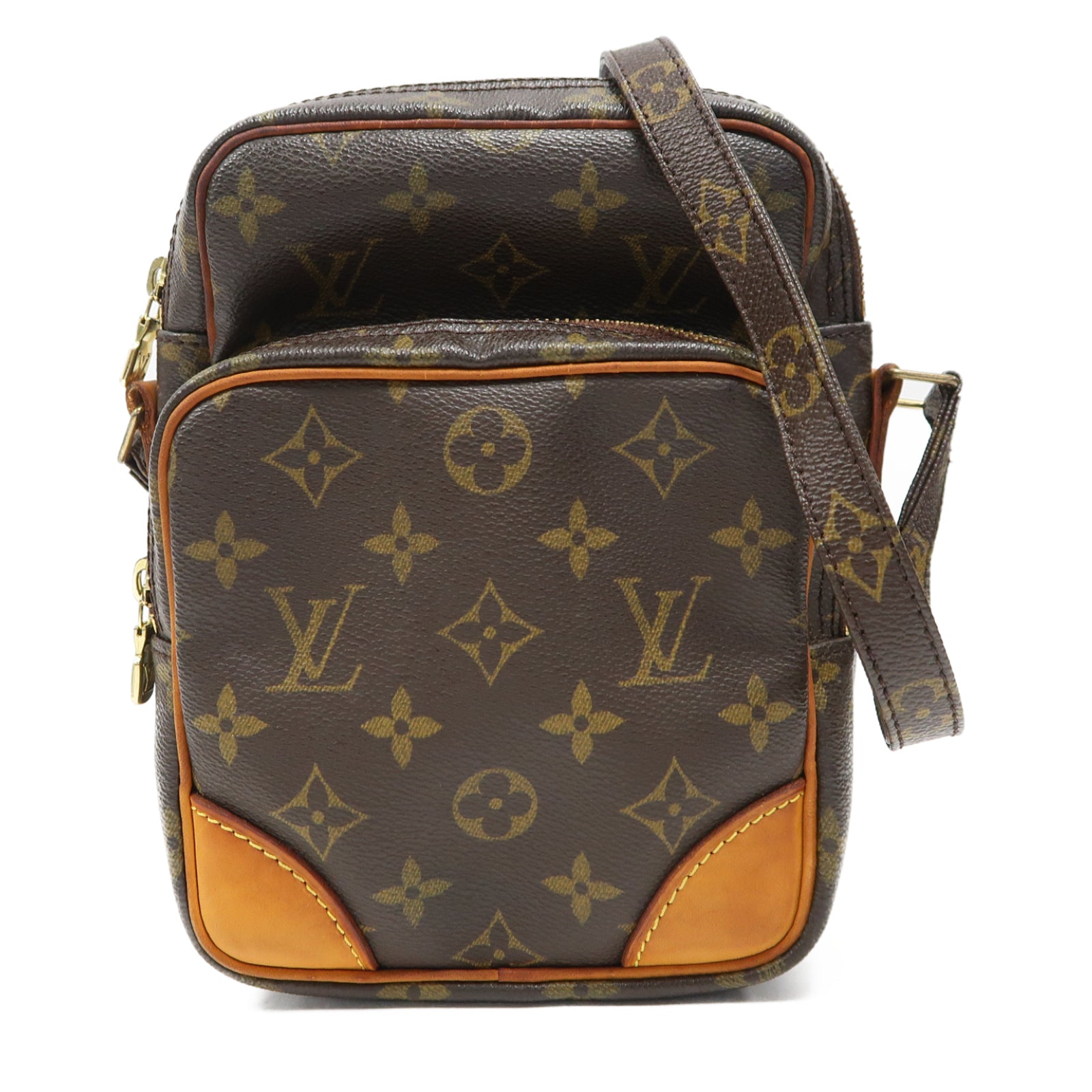 LOUIS VUITTON Monogram Amazon金扣肩背袋啡色