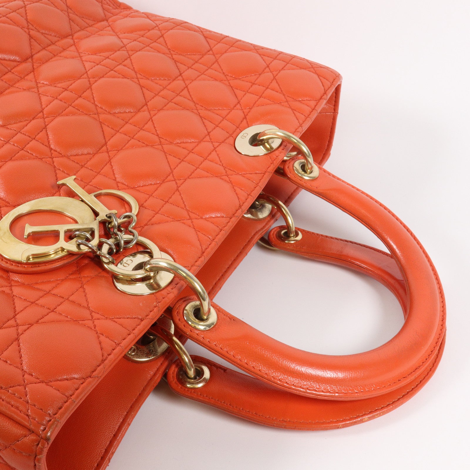 Dior 皮革Lady Dior Large手挽肩背兩用袋