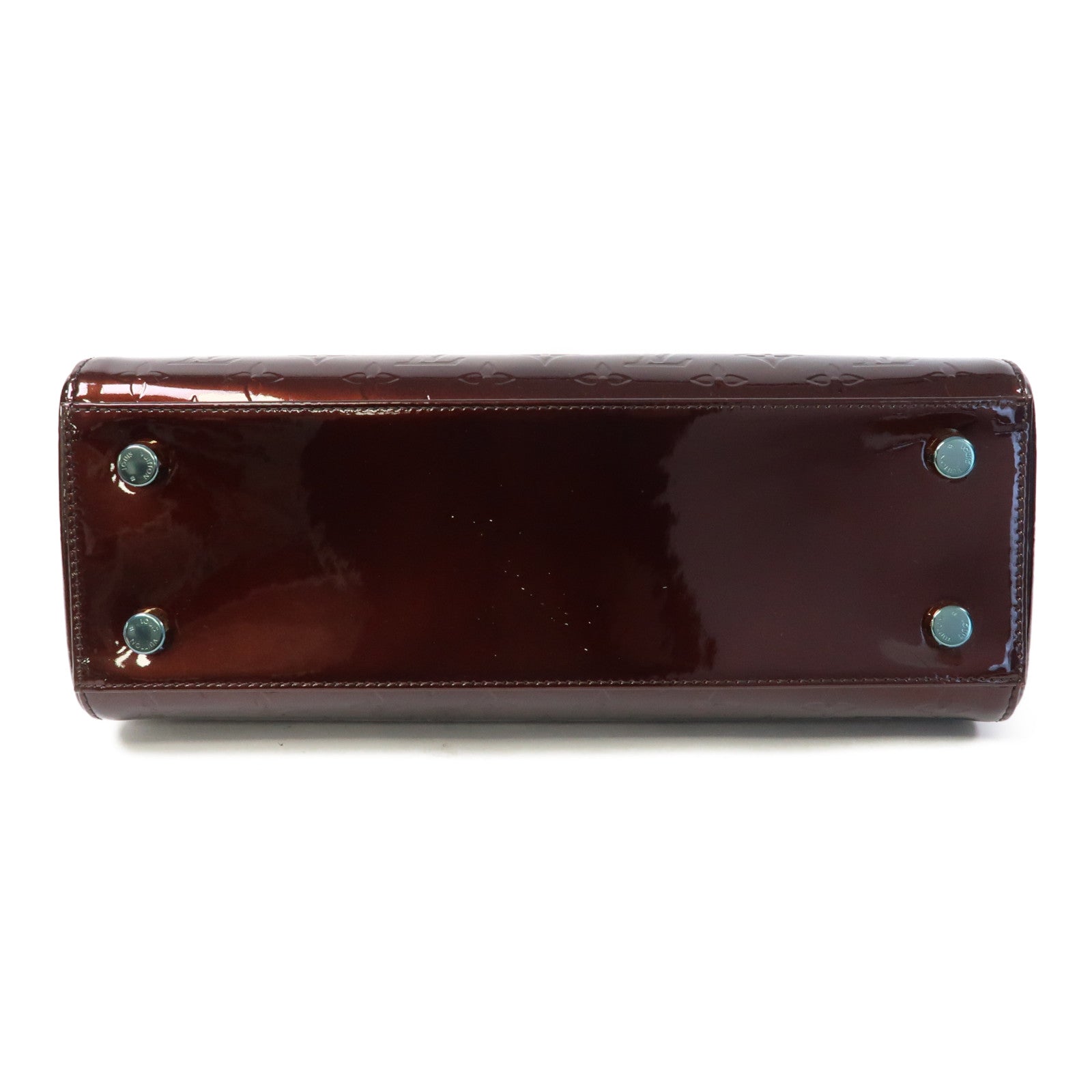 LOUIS VUITTON 【激減優惠】Vernis Brea MM金扣手挽肩背兩用袋酒紅色