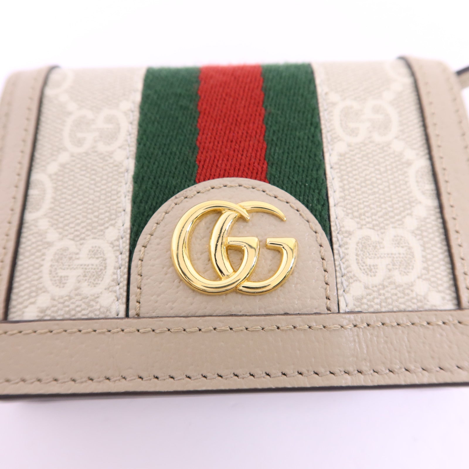 GUCCI 塗層帆布Ophidia GG Card Case Wallet金扣錢包