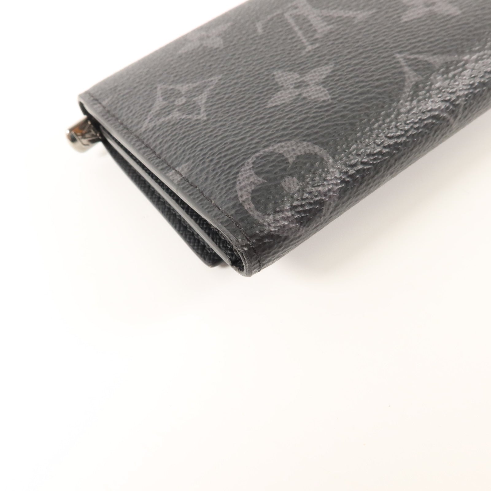 LOUIS VUITTON Monogram Eclipse Victor銀扣錢包