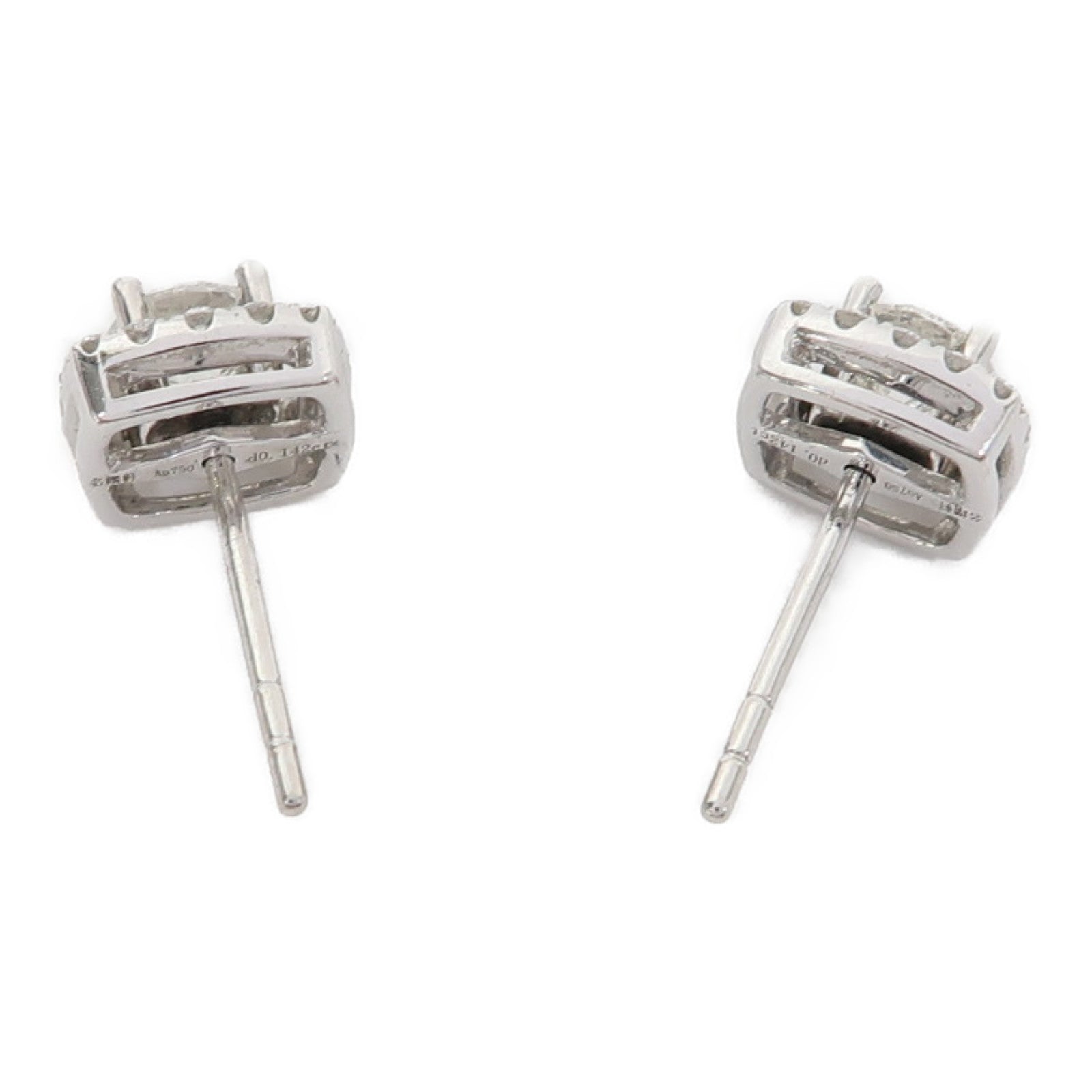 JEWELRY 18K白金Diamond 2.4g 0.31ct鑽石/0.30ct鑽石/0.142ct鑽石耳環