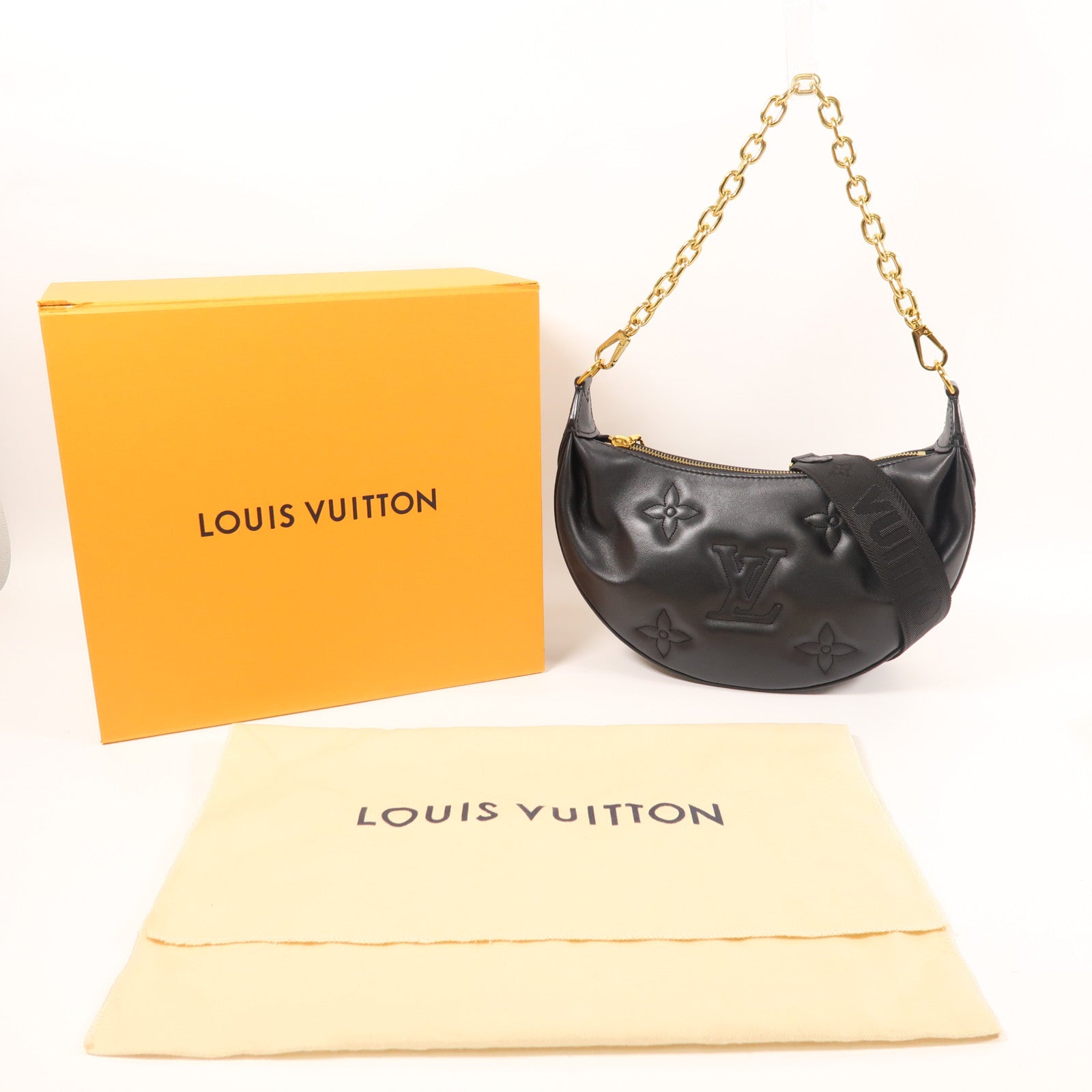 LOUIS VUITTON 牛皮皮革Bubble Glam Over The Moon金扣鏈帶肩背袋