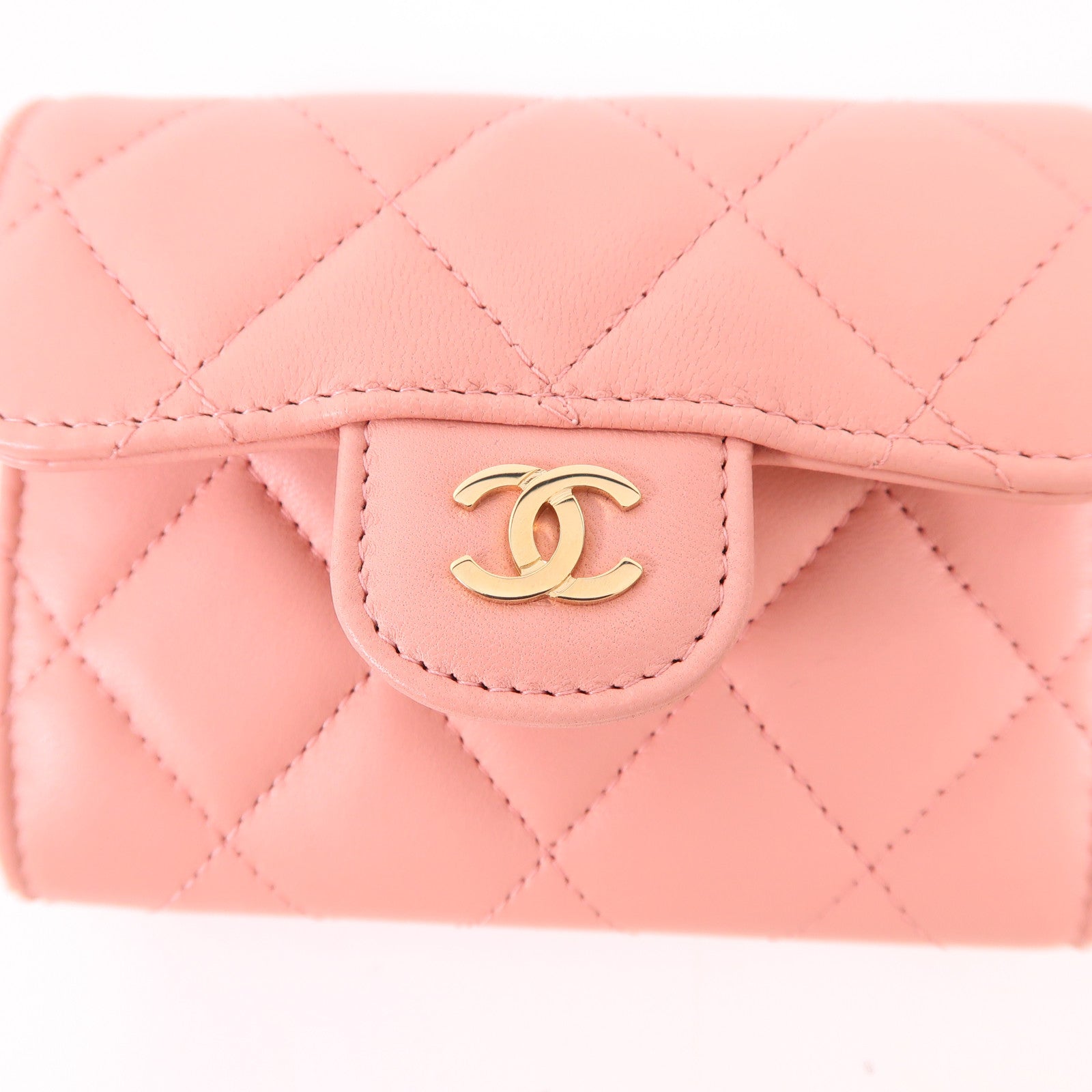 CHANEL 羊皮皮革Card Case金扣卡片套