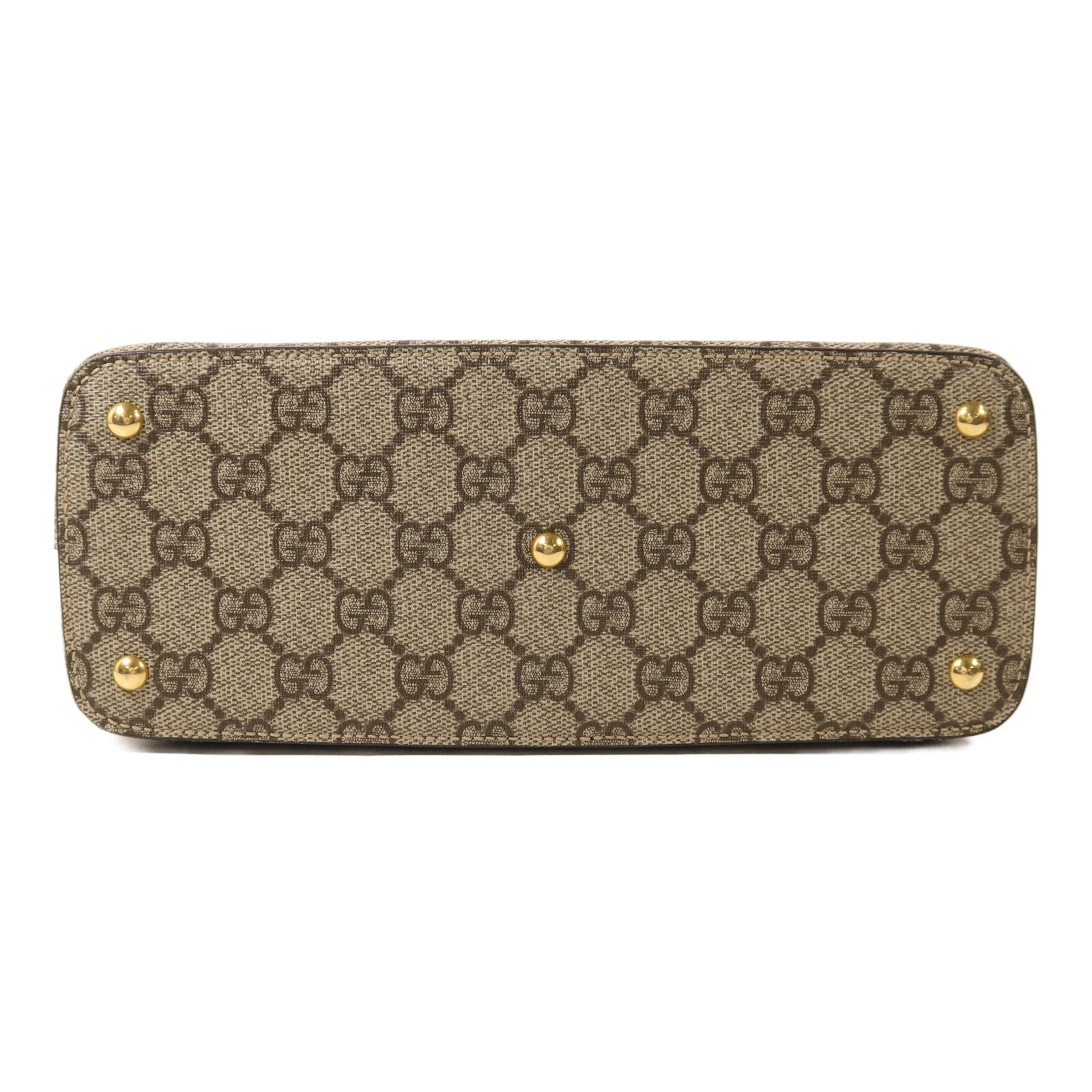 GUCCI 塗層帆布GG Supreme Mini Zip Bag金扣手挽肩背兩用袋