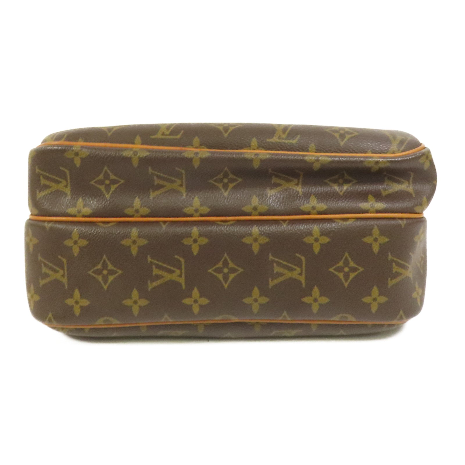 LOUIS VUITTON Monogram Reporter PM金扣肩背袋棕色