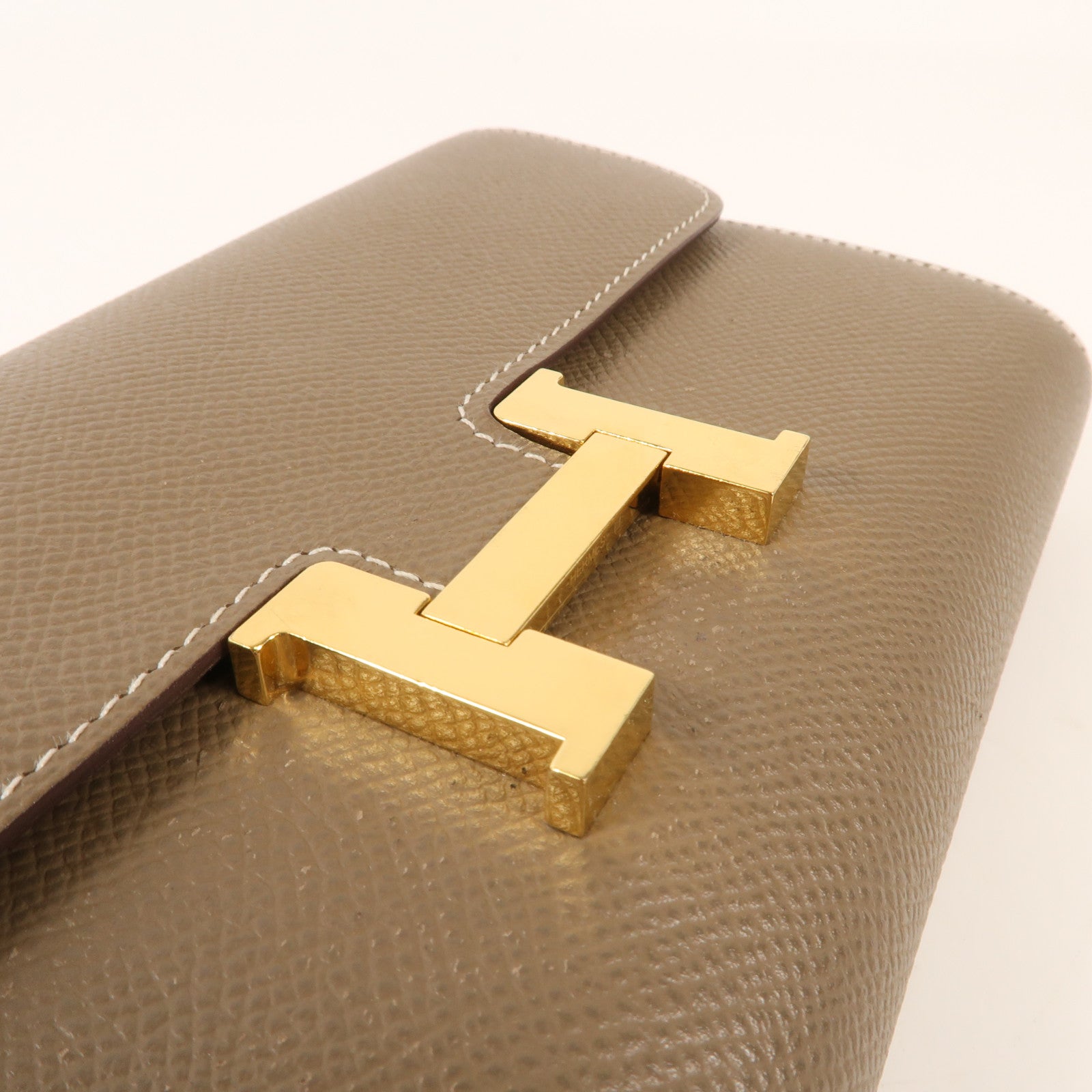 HERMES Epsom皮革Constance To Go金扣肩背袋Etoupe