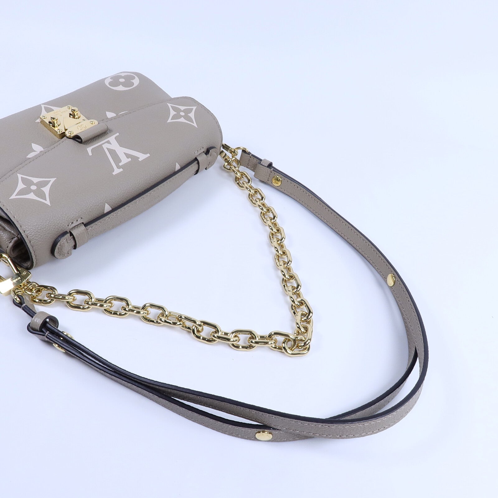 LOUIS VUITTON Monogram Empreinte Pochette Metis East West手挽肩背兩用袋