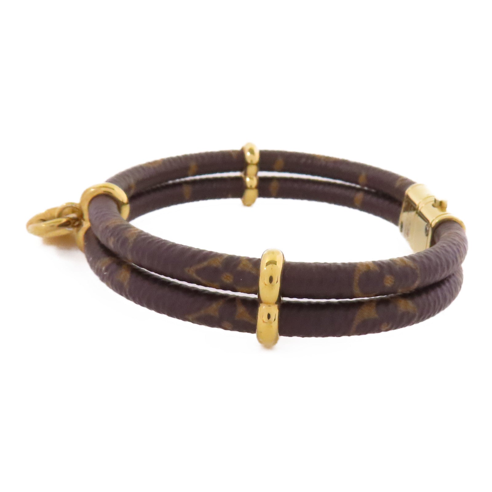 LOUIS VUITTON Monogram Keep In Twice金扣手鐲