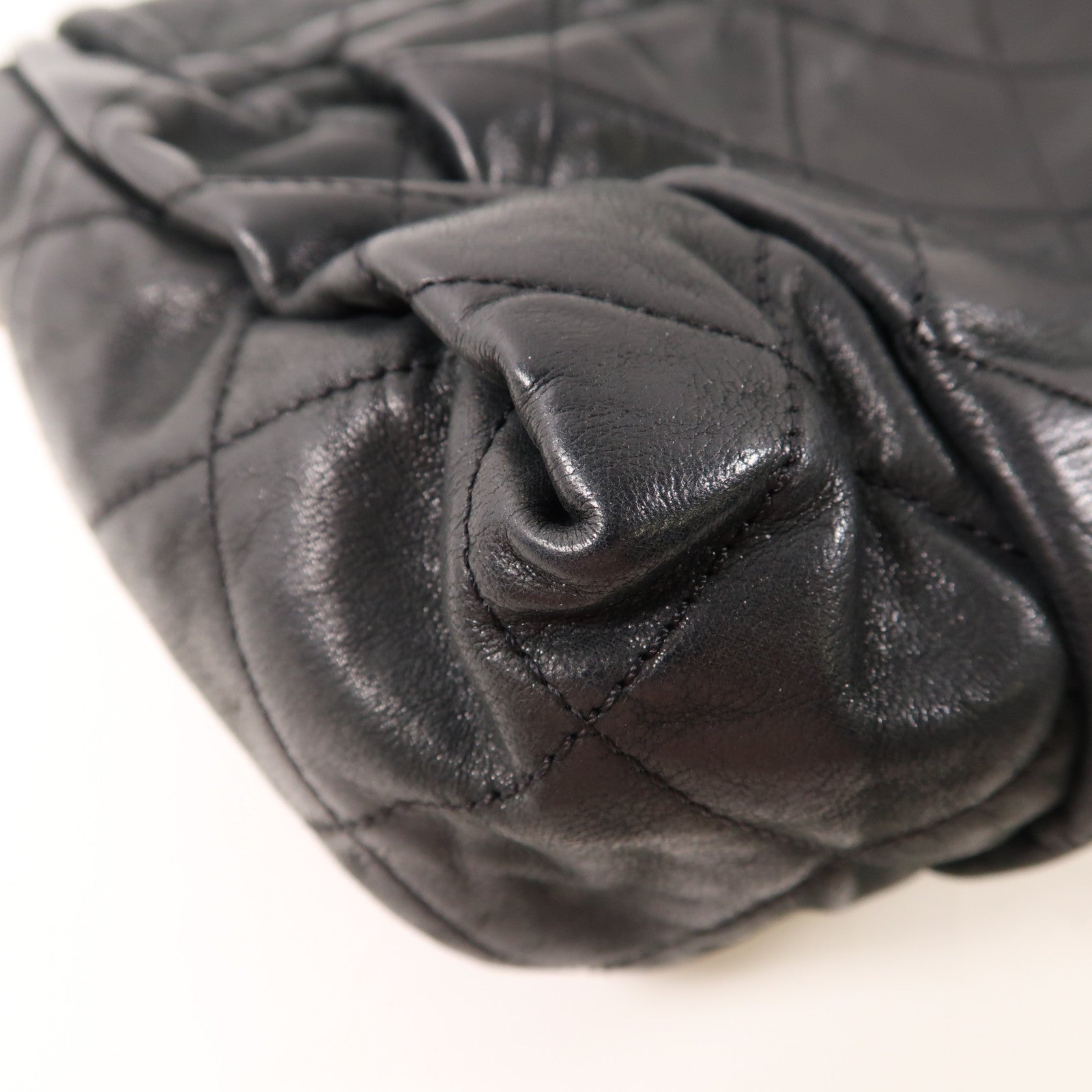 CHANEL 皮革Chain Shoulder Bag金扣鏈帶肩背袋黑色