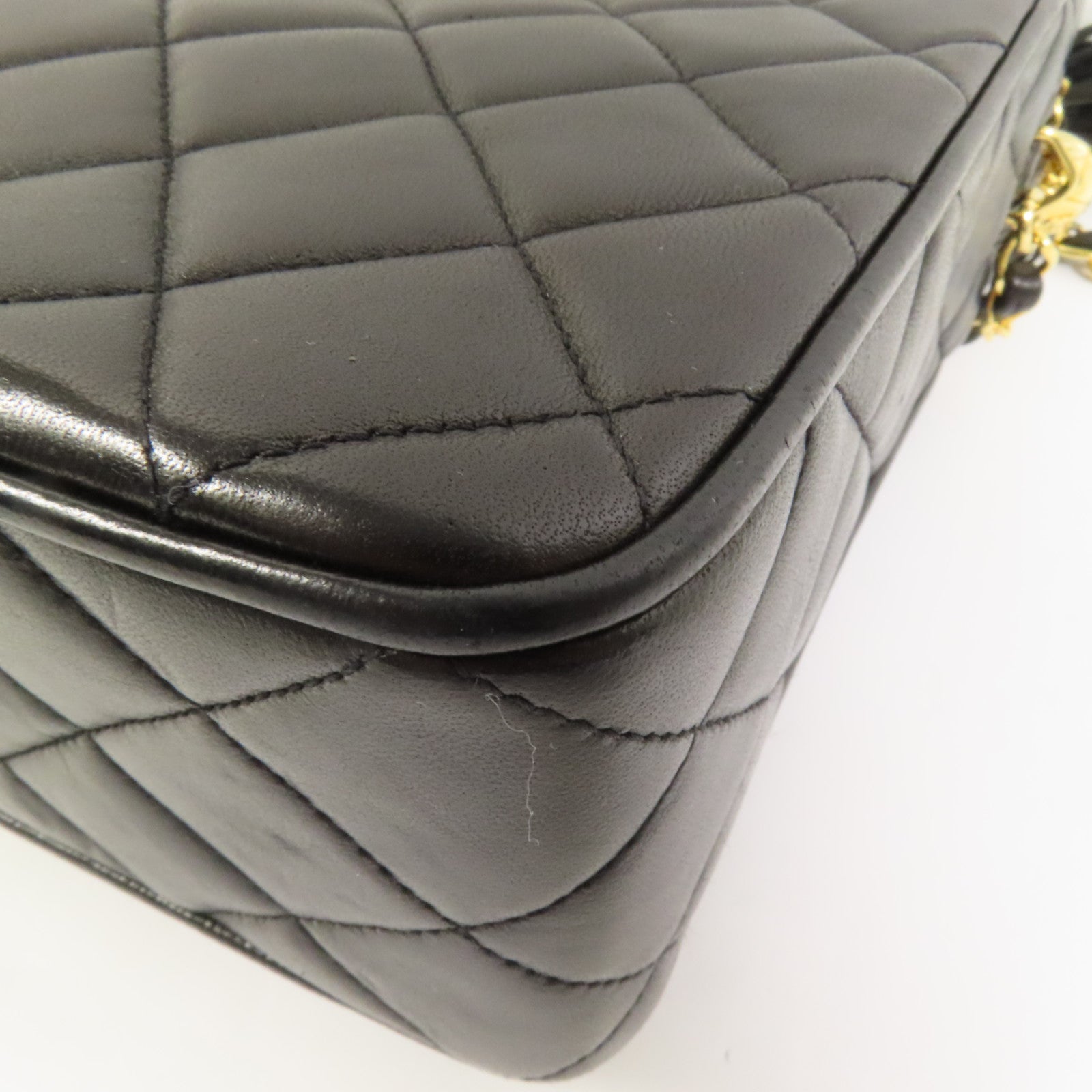 CHANEL 羊皮皮革Vintage Chain Shoulder Bag金扣鏈帶肩背袋