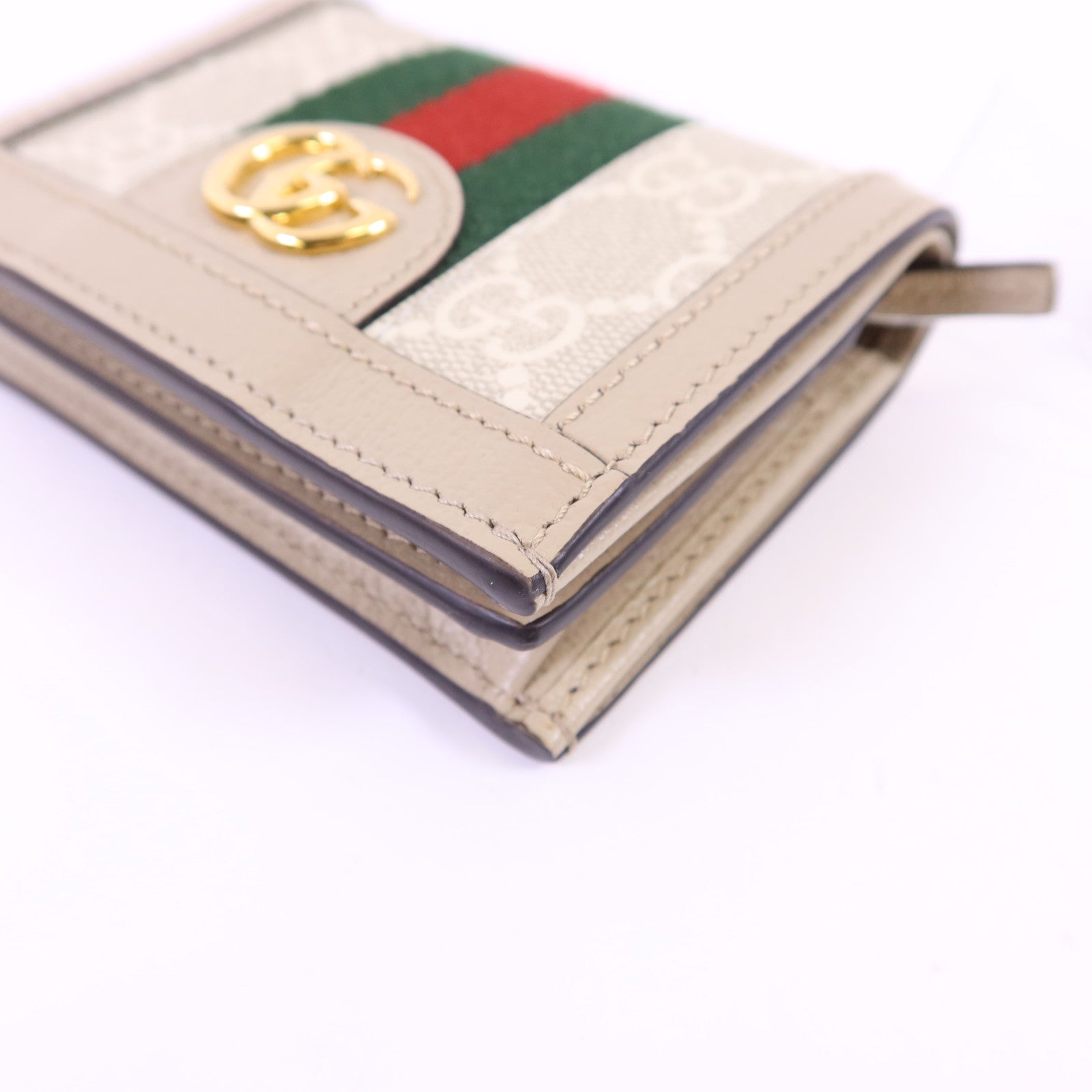 GUCCI 塗層帆布Ophidia GG Card Case Wallet金扣錢包