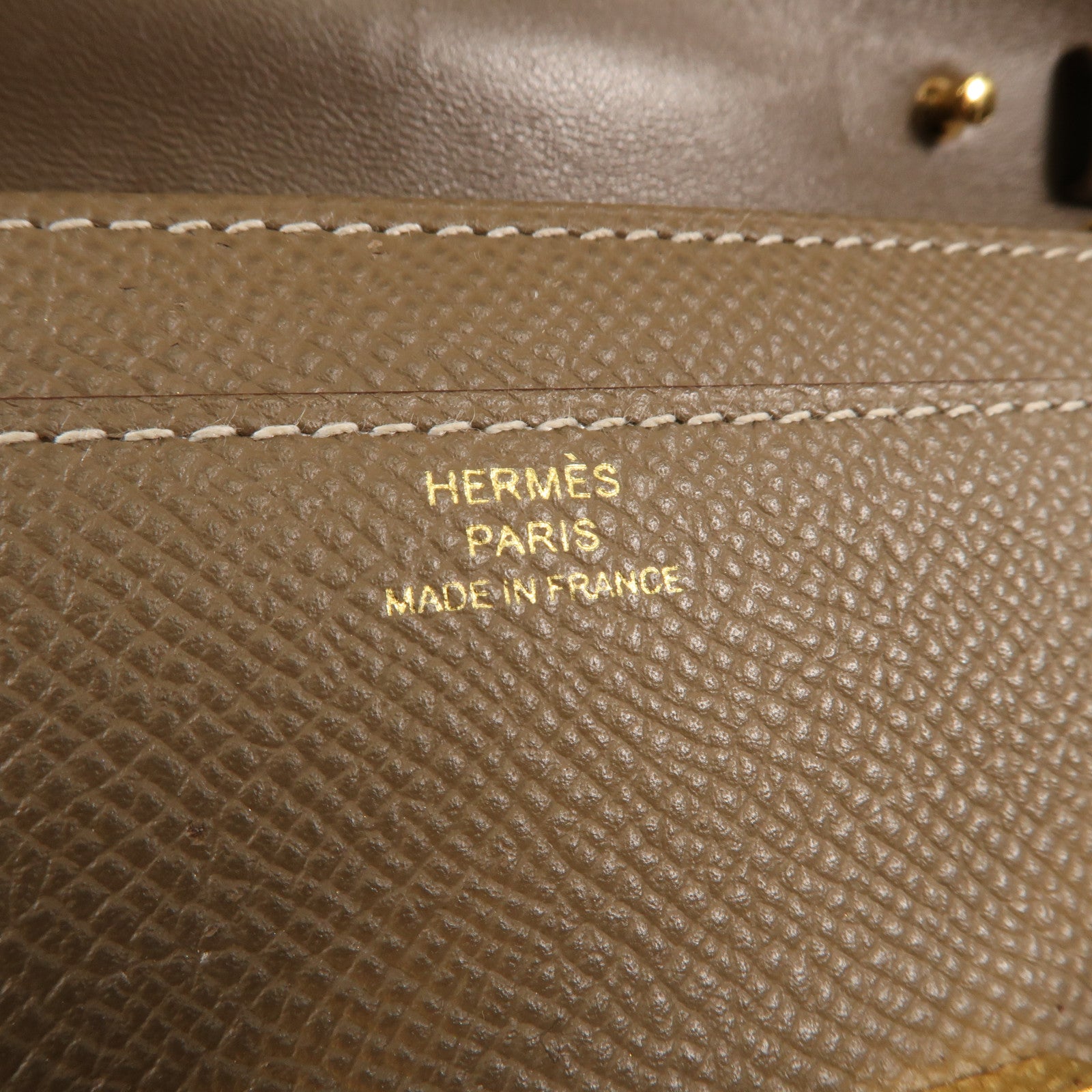 HERMES Epsom皮革Constance To Go金扣肩背袋Etoupe