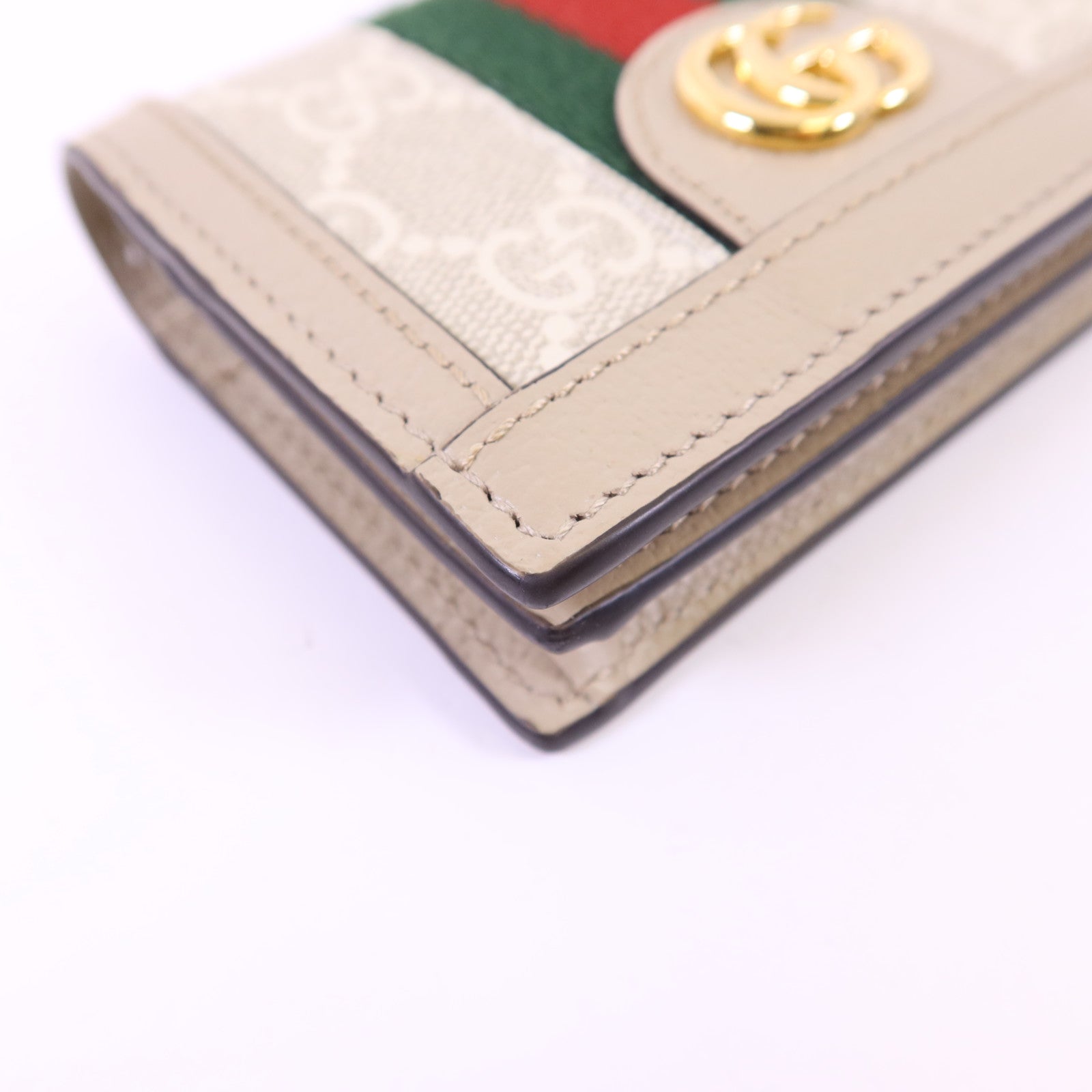 GUCCI 塗層帆布Ophidia GG Card Case Wallet金扣錢包