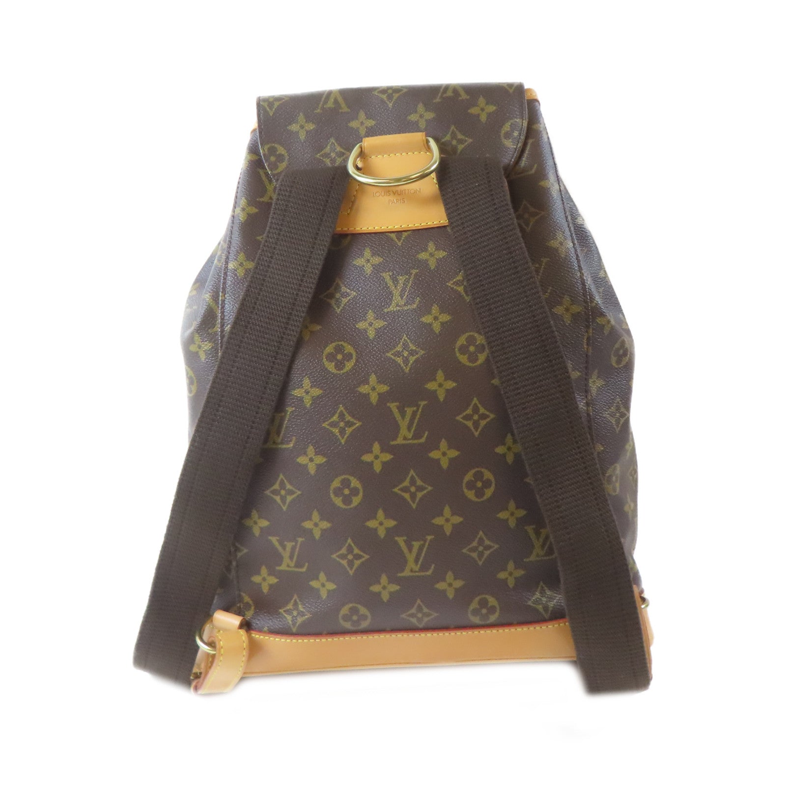 LOUIS VUITTON Monogram Montsouris GM金扣背包啡色