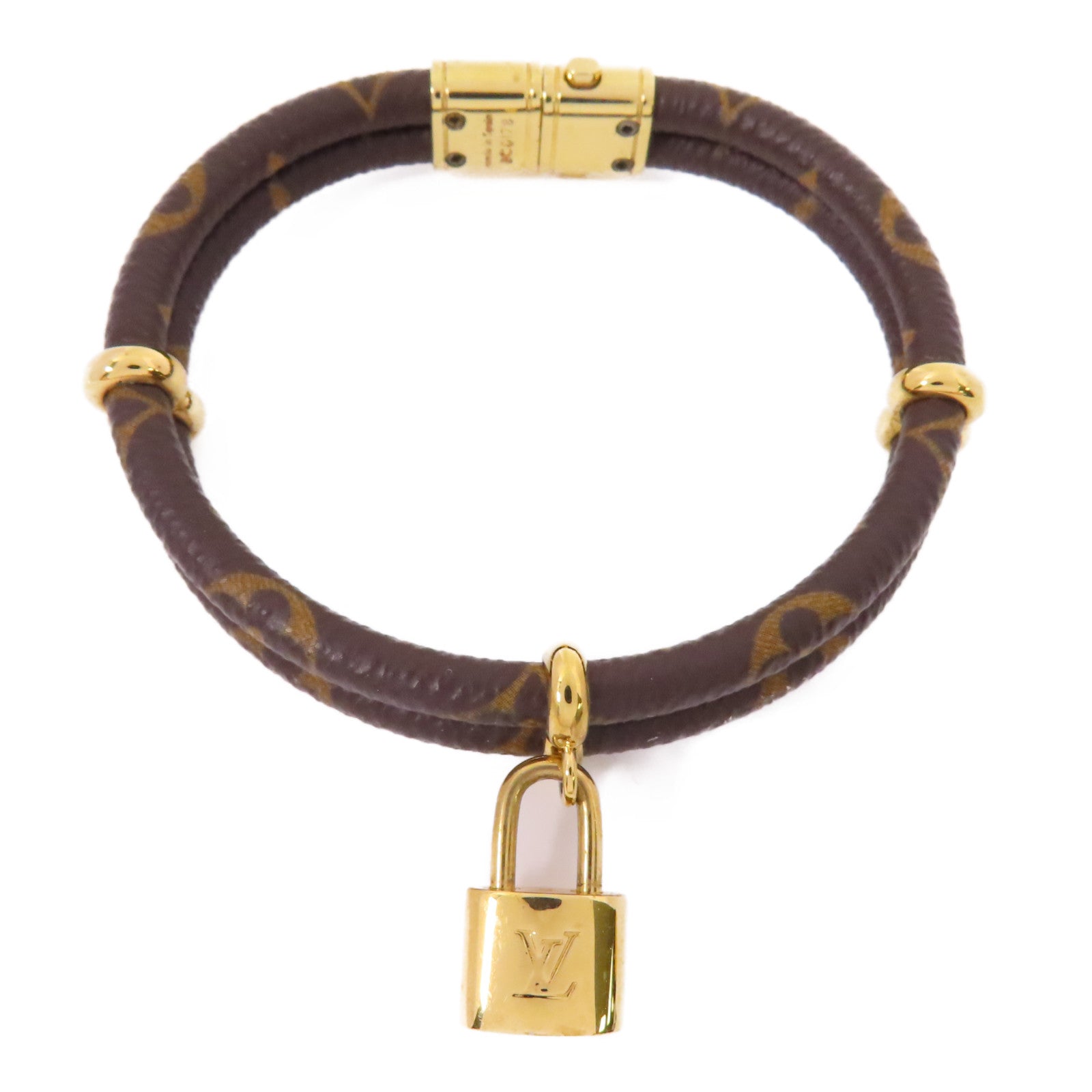 LOUIS VUITTON Monogram Keep In Twice金扣手鐲