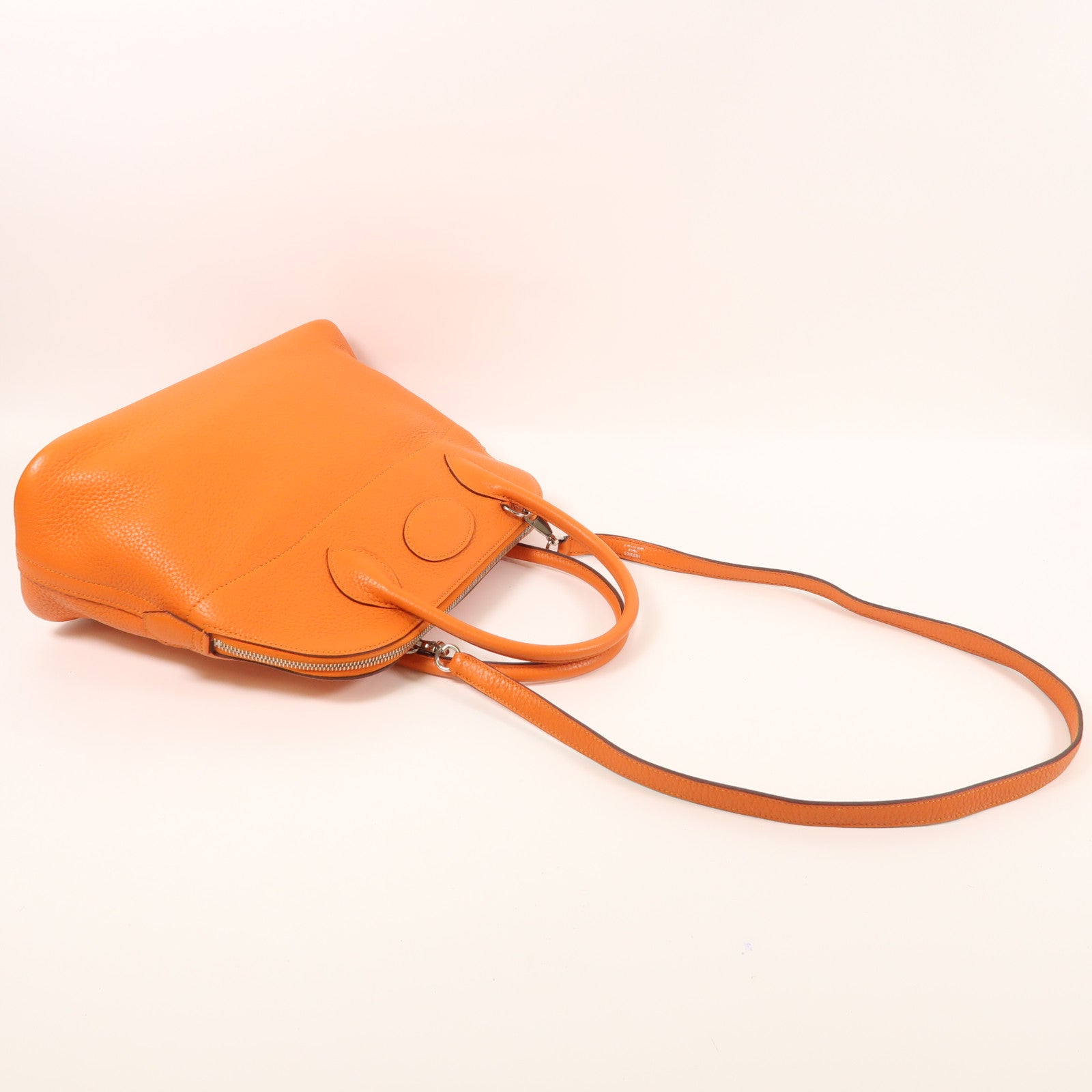 HERMES Clemence皮革Bolide 31銀扣手挽肩背兩用袋