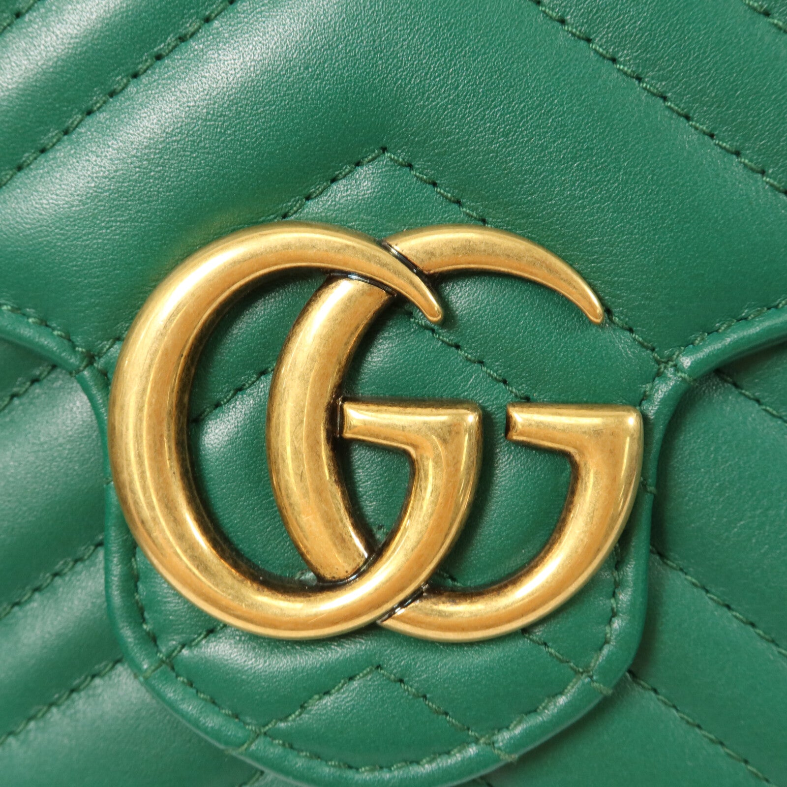 GUCCI 牛皮皮革GG Marmont WOC Wallet On Chain鏈帶肩背袋
