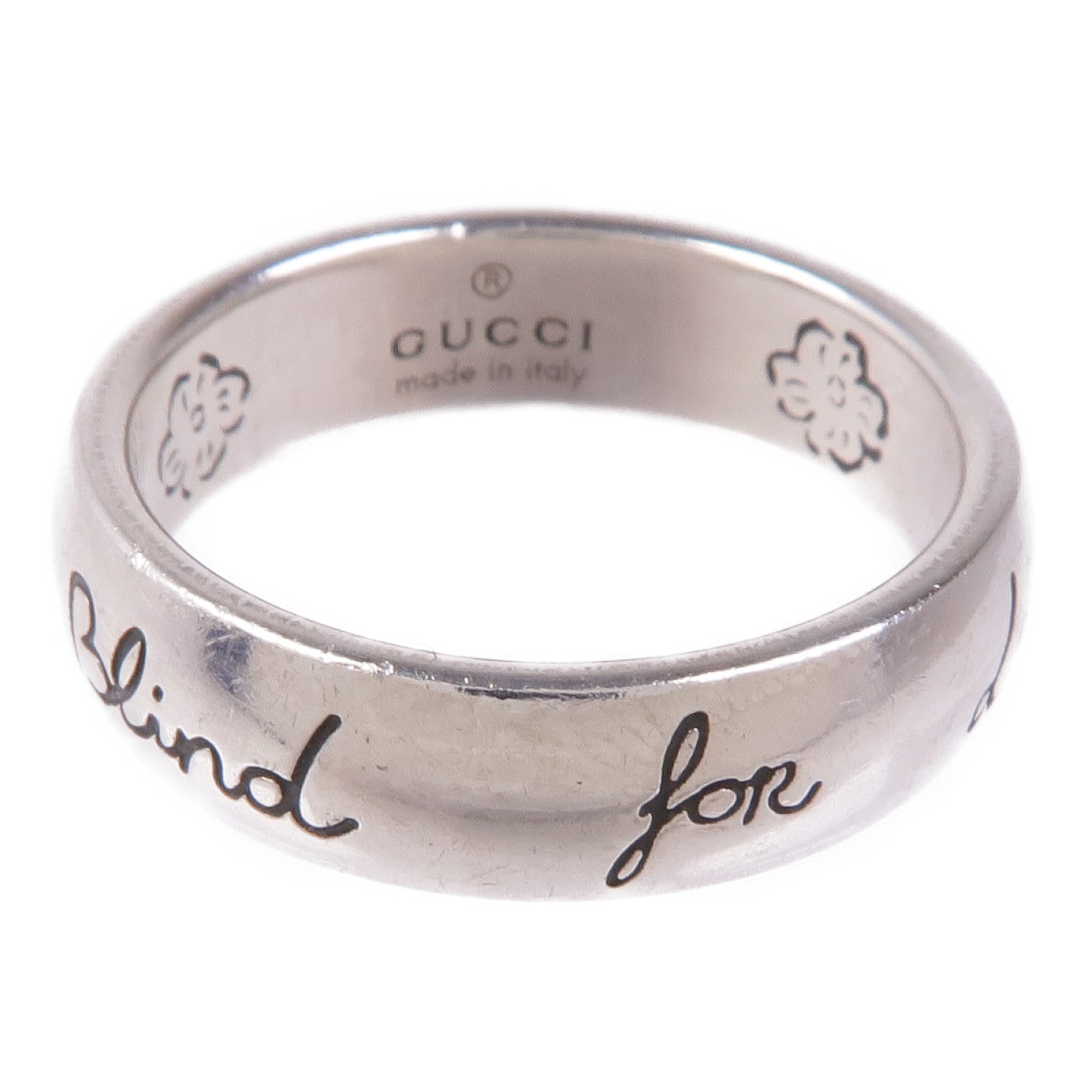GUCCI 925純銀Blind For Love Ring戒指US#5.25
