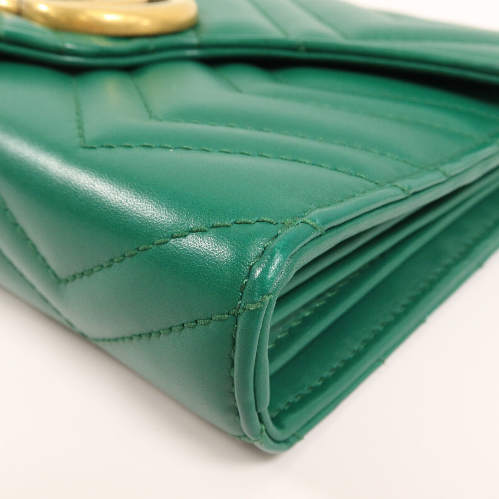 GUCCI 牛皮皮革GG Marmont WOC Wallet On Chain鏈帶肩背袋