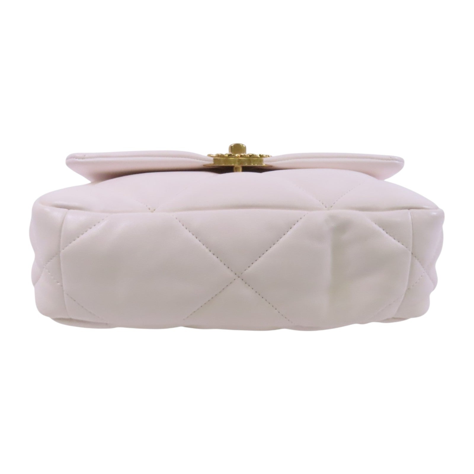 CHANEL 羊皮皮革Chanel 19 Small金扣鏈帶手挽肩背兩用袋