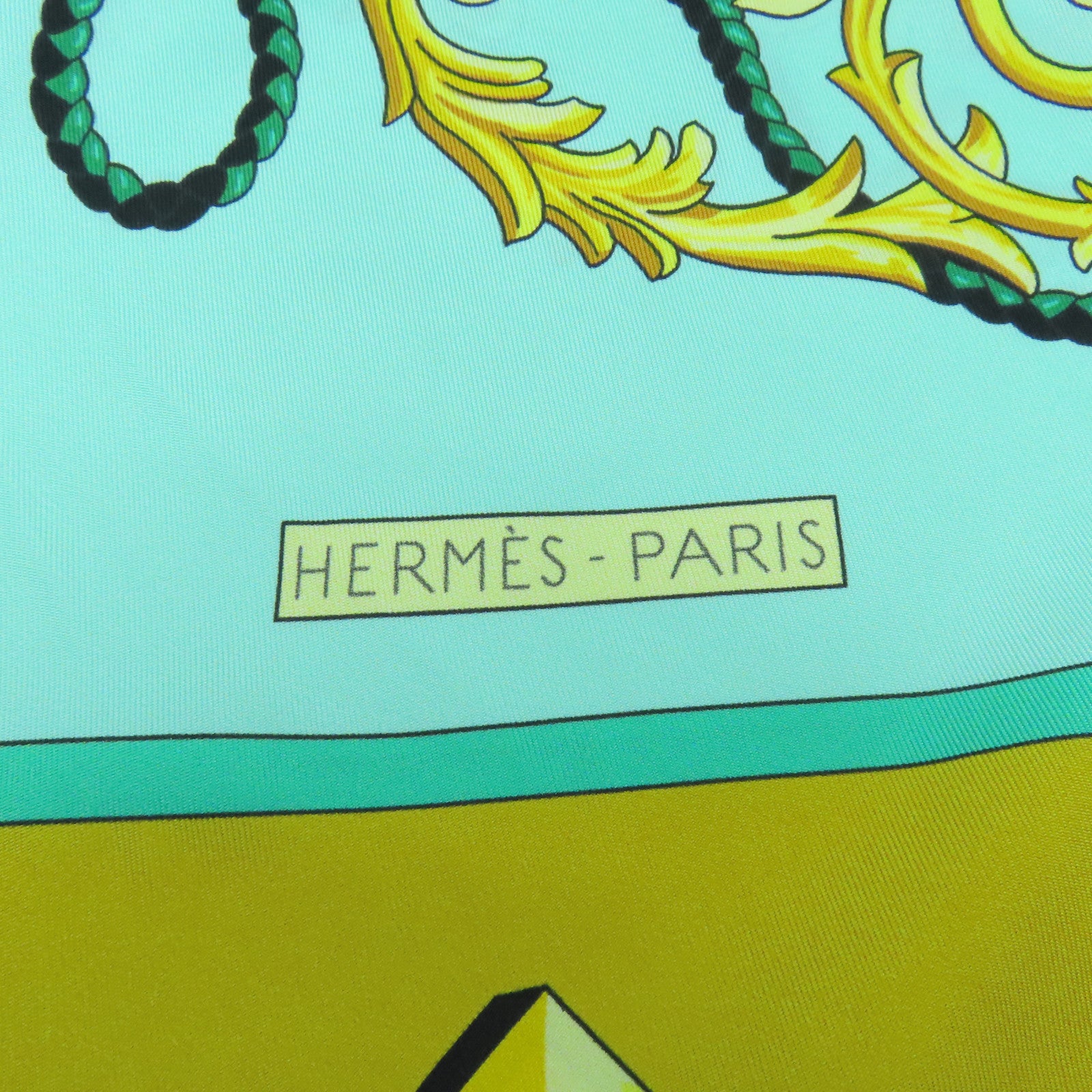 HERMES 【激減優惠】絲質Maxi Twilly絲巾藍色/綠色/黃色