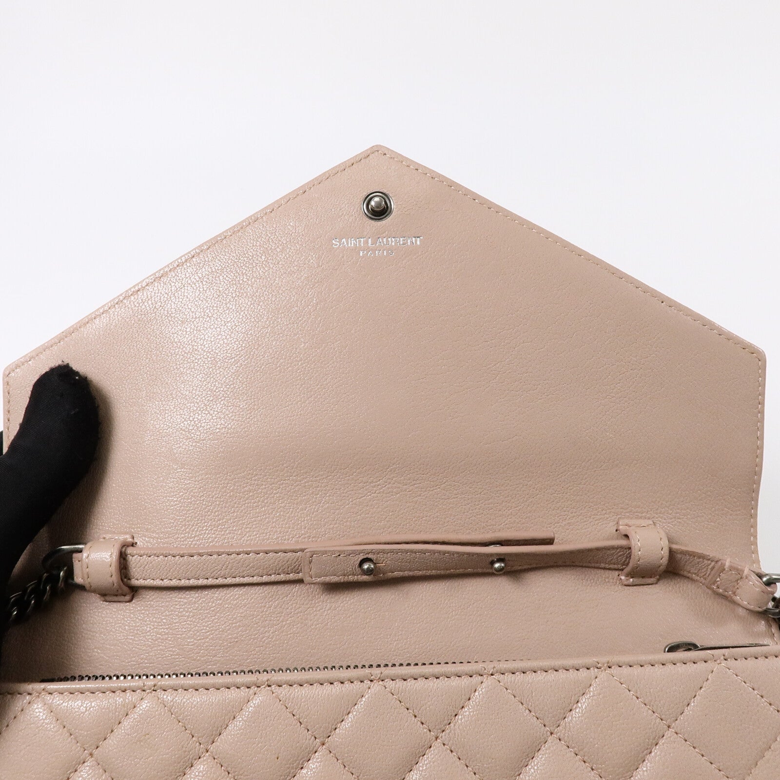 SAINT LAURENT 牛皮皮革Envelope WOC鏈帶肩背袋