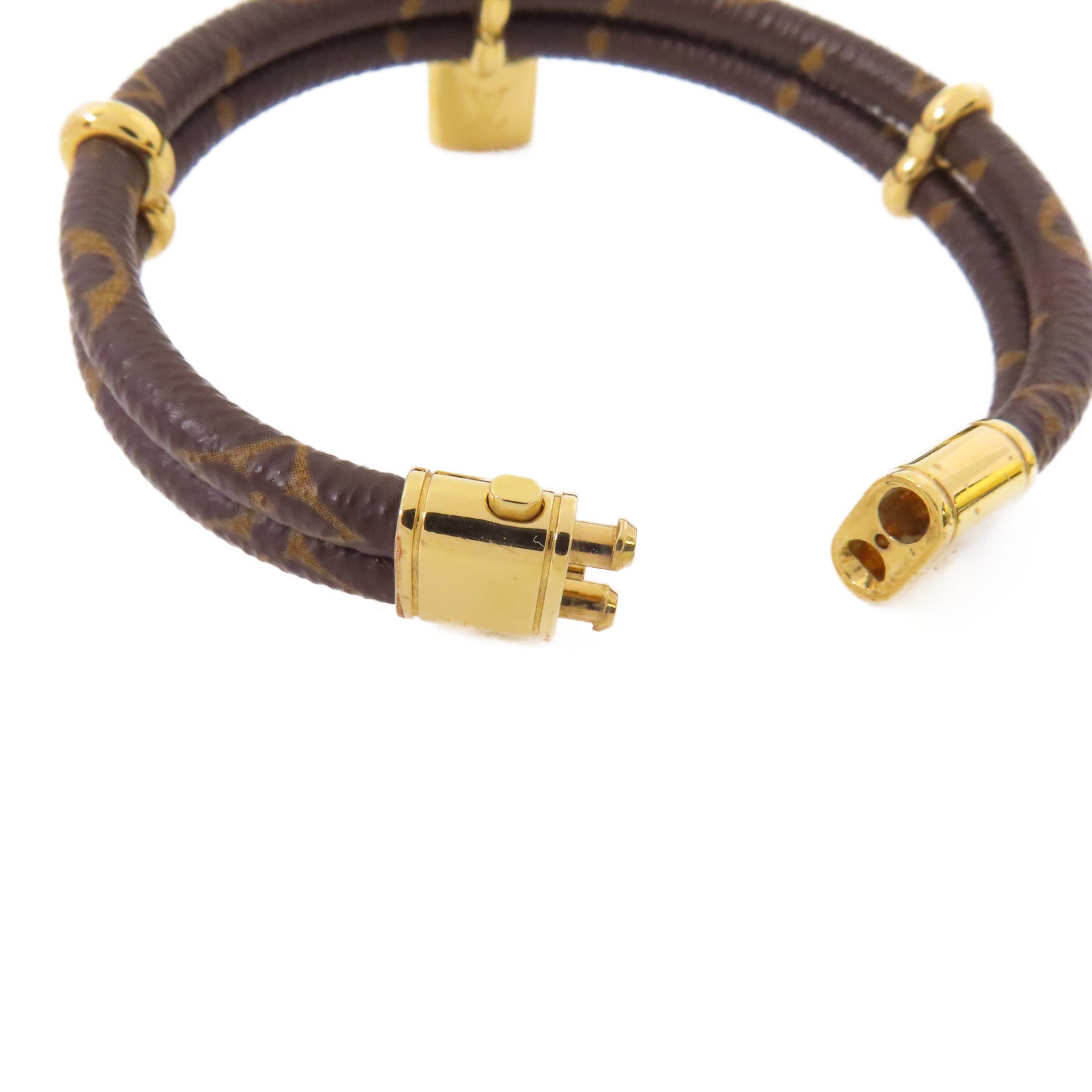 LOUIS VUITTON Monogram Keep In Twice金扣手鐲