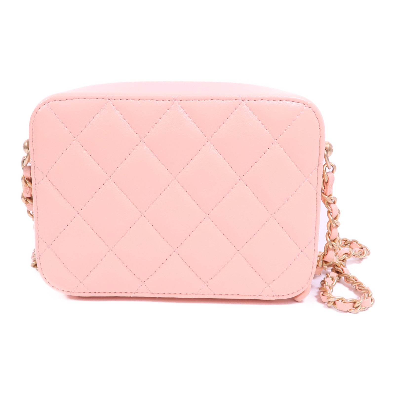 CHANEL 羊皮皮革Camera Gold Ball金扣鏈帶肩背袋