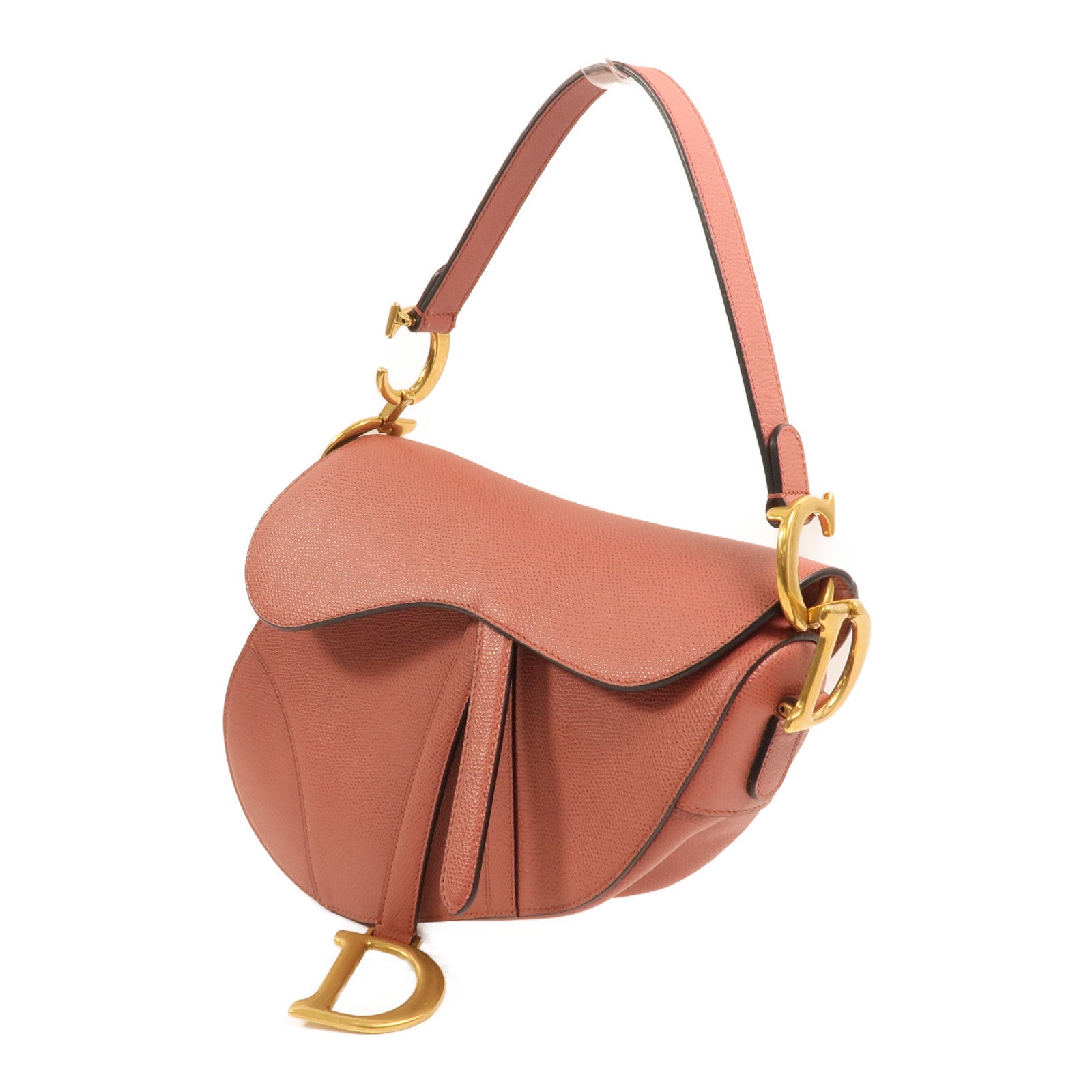 Dior 牛皮皮革Saddle Medium金扣肩背袋