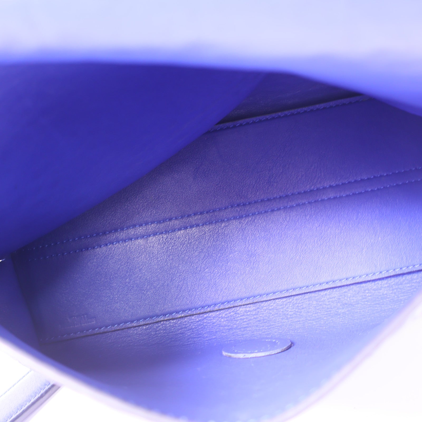 LOEWE 牛皮皮革Shoulder Bag金扣肩背袋藍色