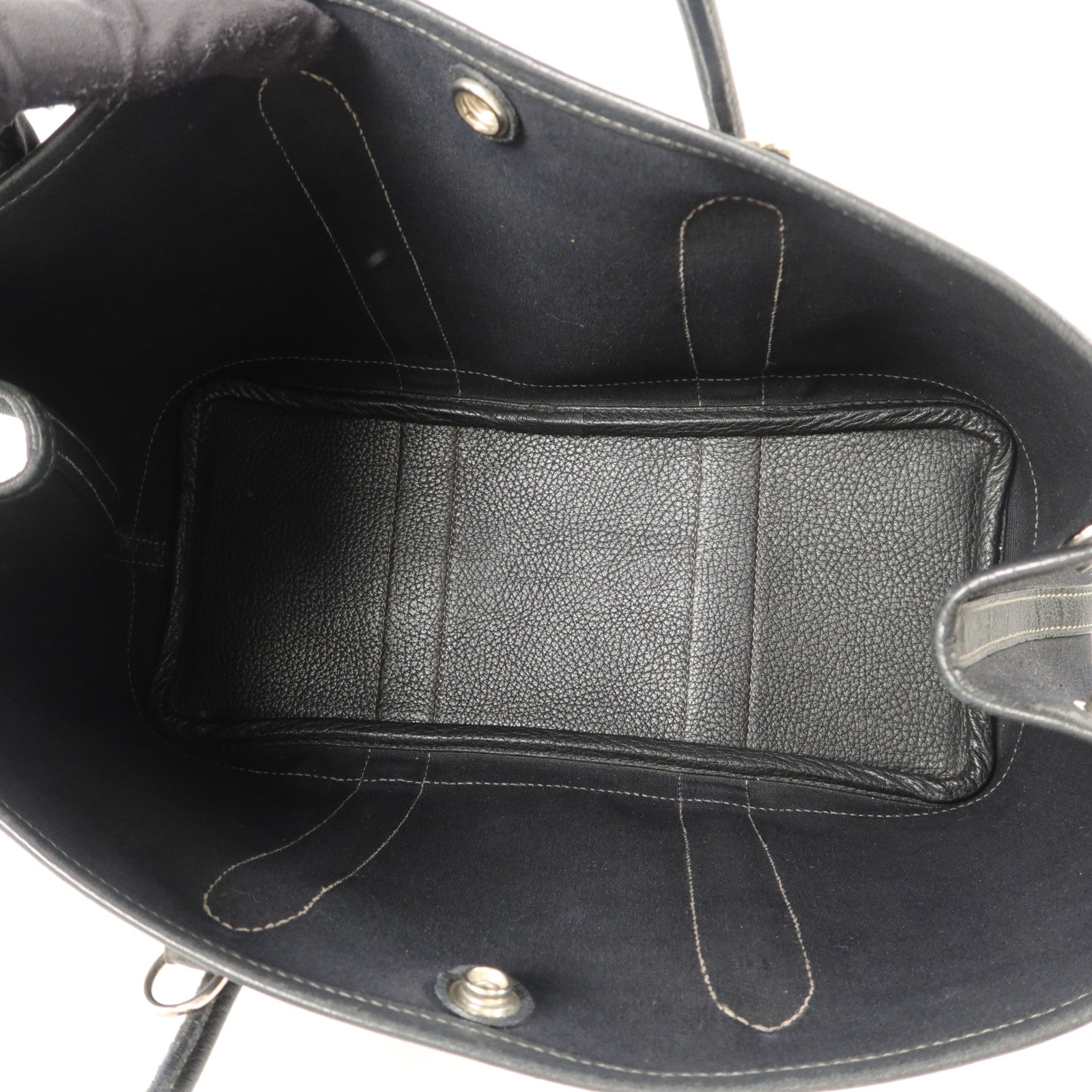HERMES 帆布Garden Party PM手挽肩背兩用袋Noir