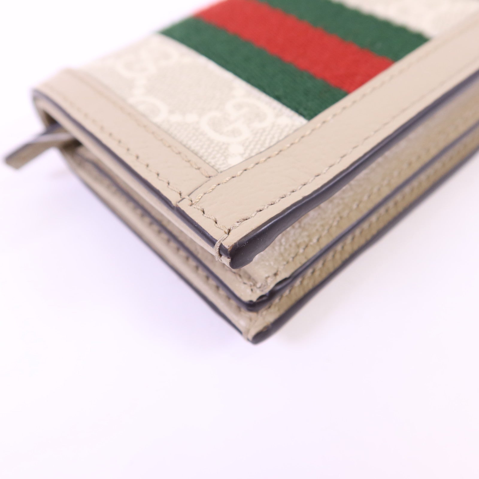GUCCI 塗層帆布Ophidia GG Card Case Wallet金扣錢包