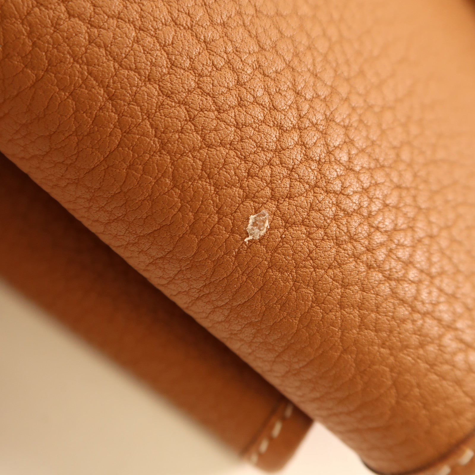 HERMES Negonda皮革Garden Party PM銀扣手挽袋Gold